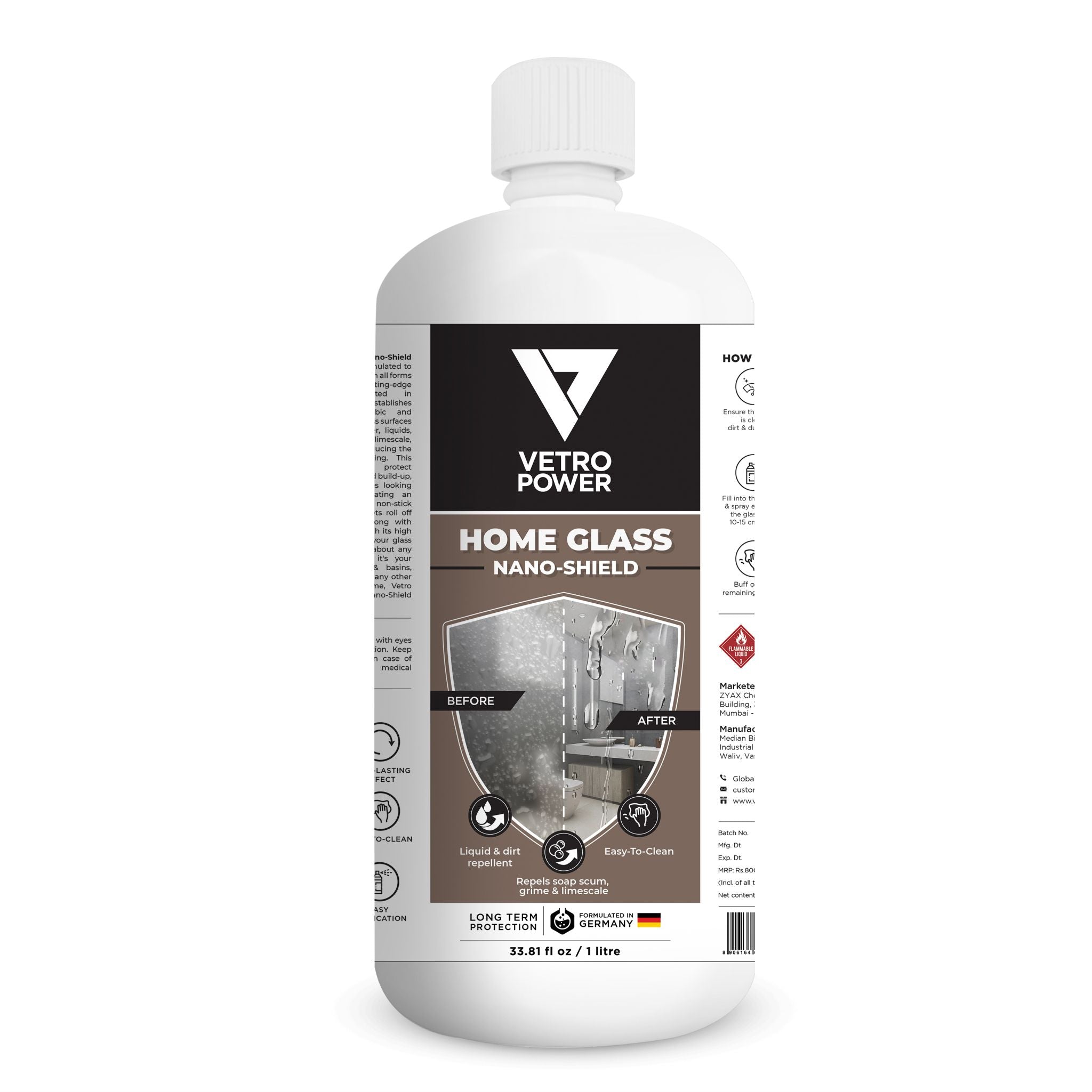 Vetro Power Home Glass Nano-shield