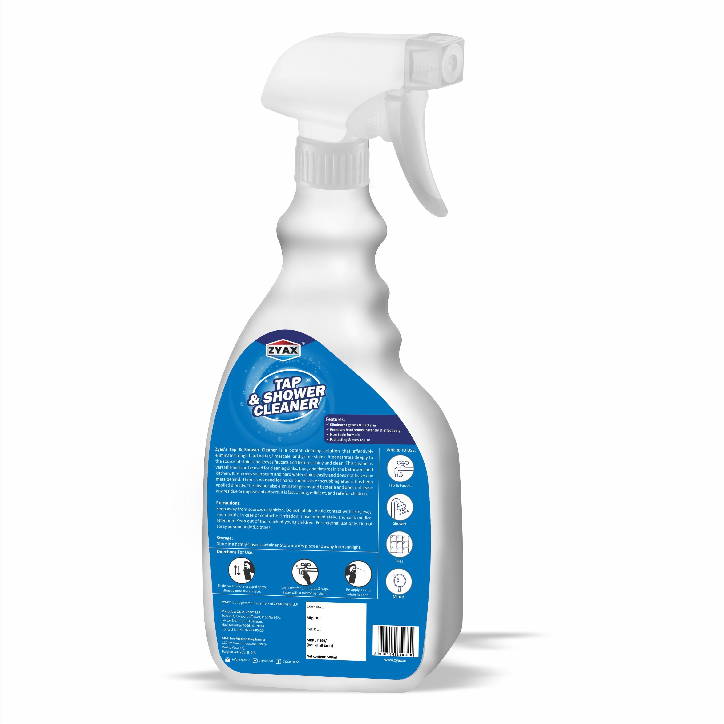 Zyax Tap & Shower Cleaner - Zyax.in
