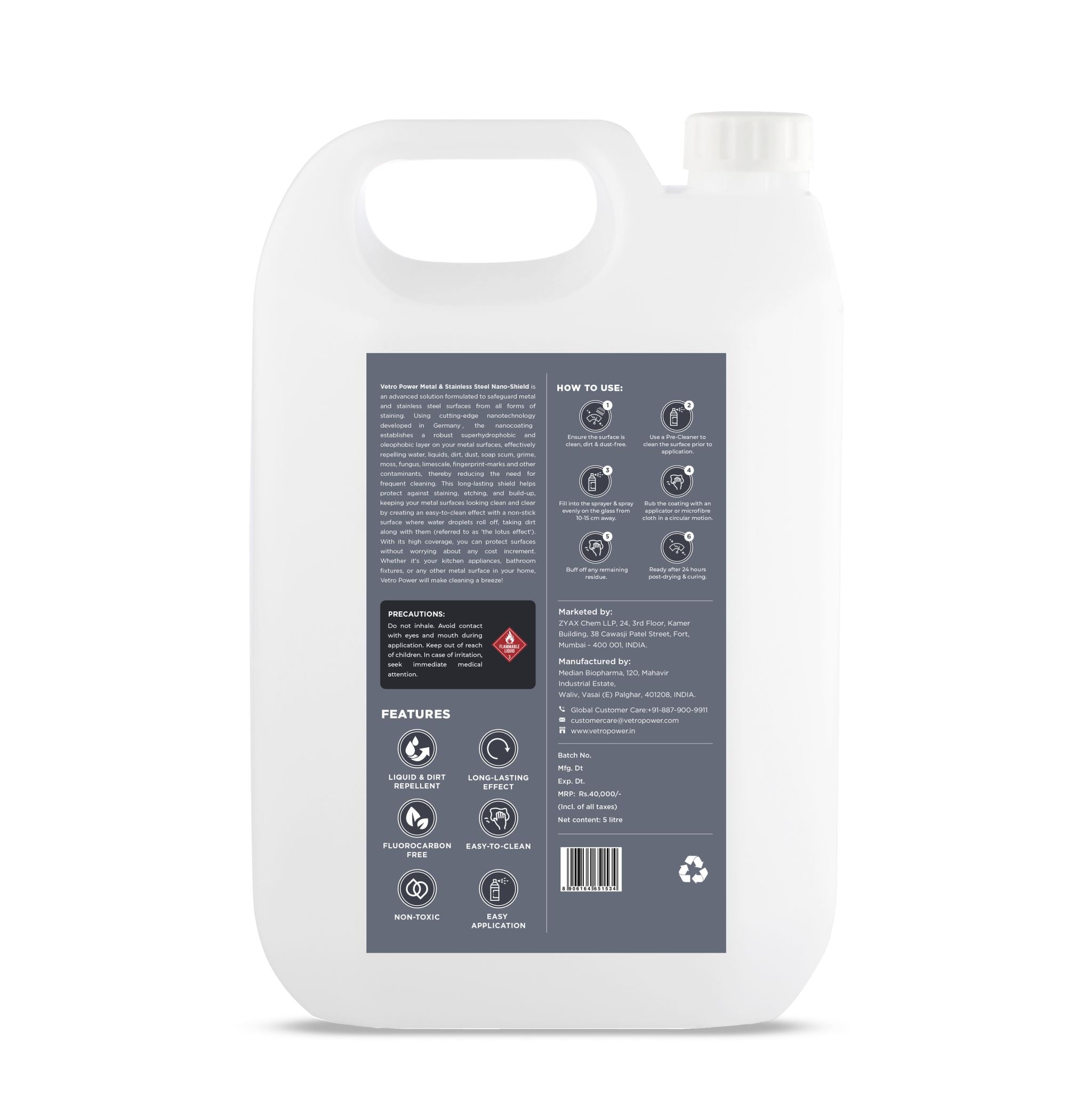 Vetro Power Metal & Stainless Steel Shield