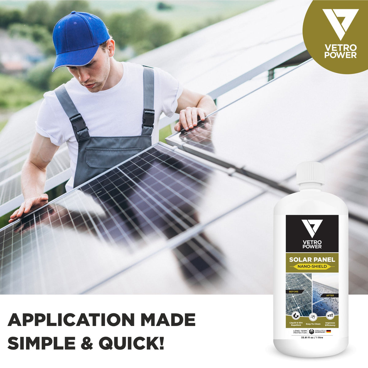 Vetro Power Solar Panel Nano-shield