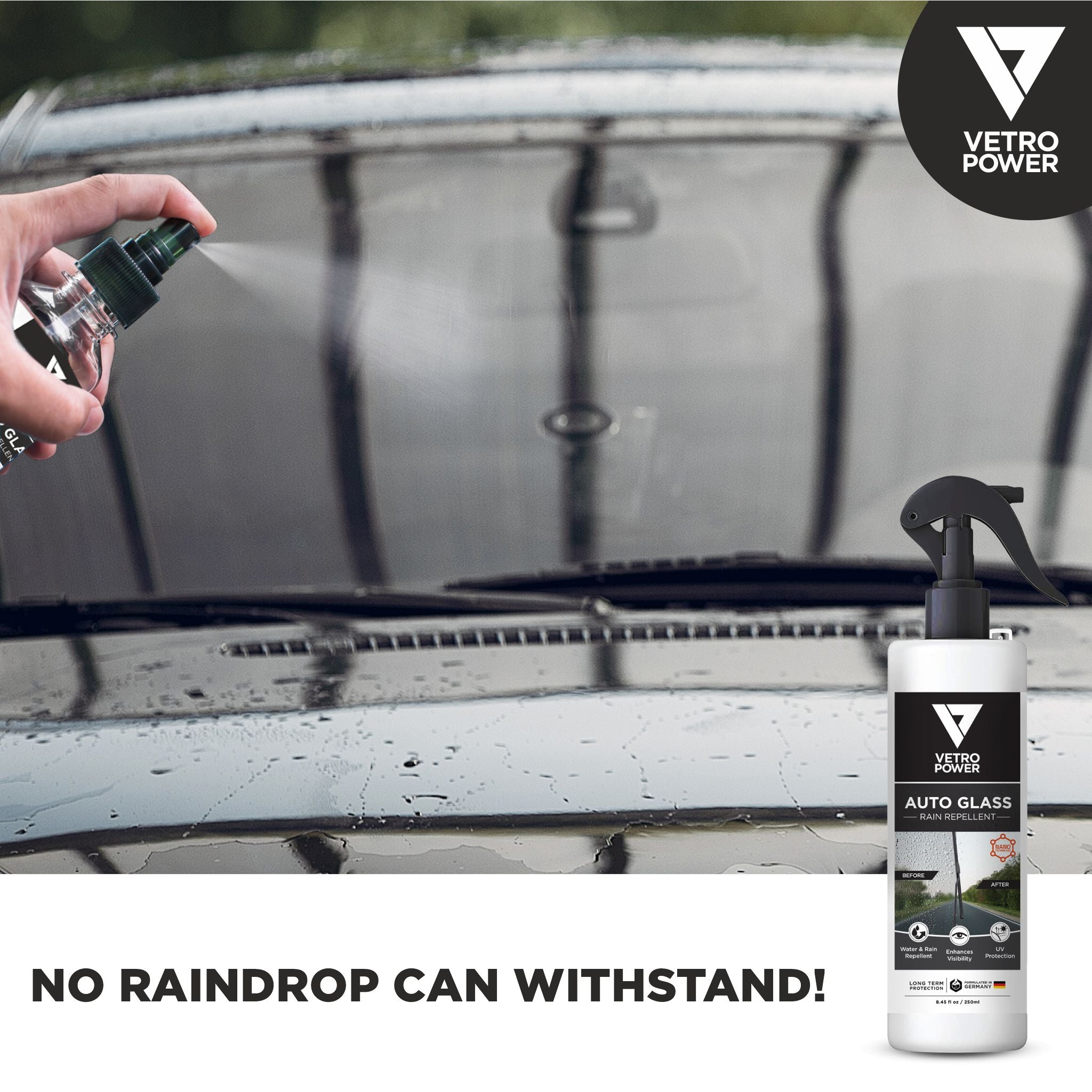 Vetro Power Auto Glass Rain Repellent Spray
