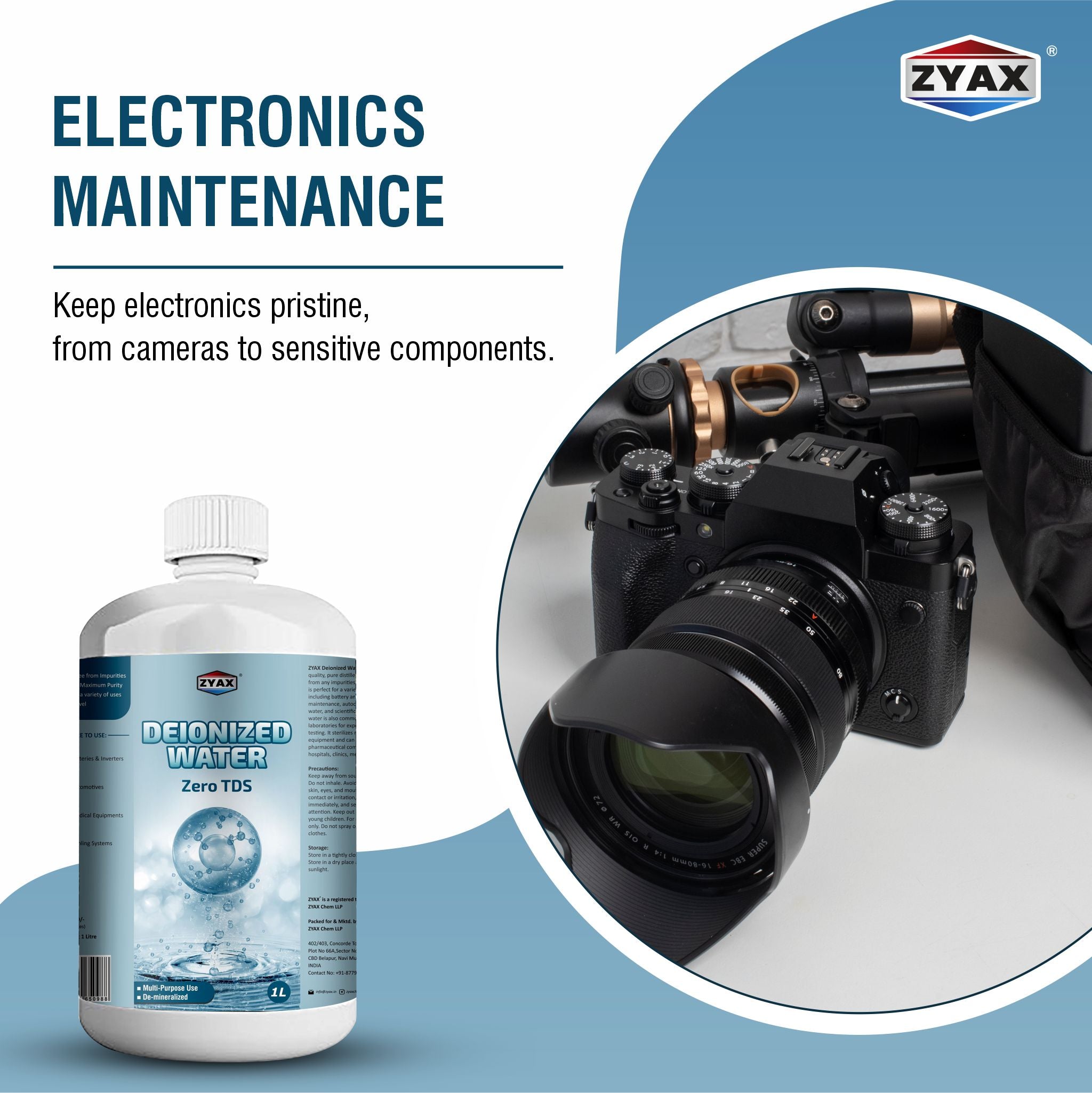 Zyax Deionised Water - Zero TDS