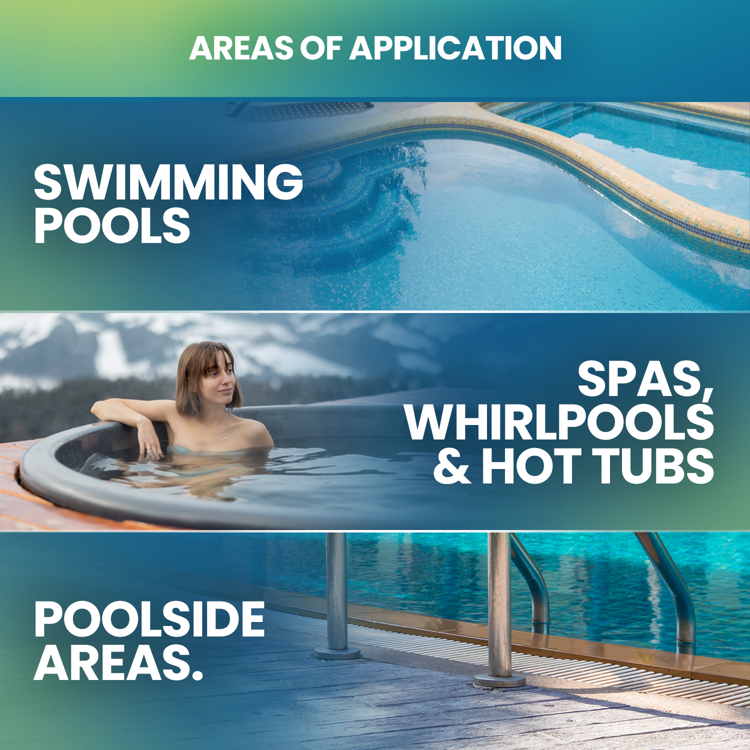 Areas of application for Pool Maxx Algo Pro
