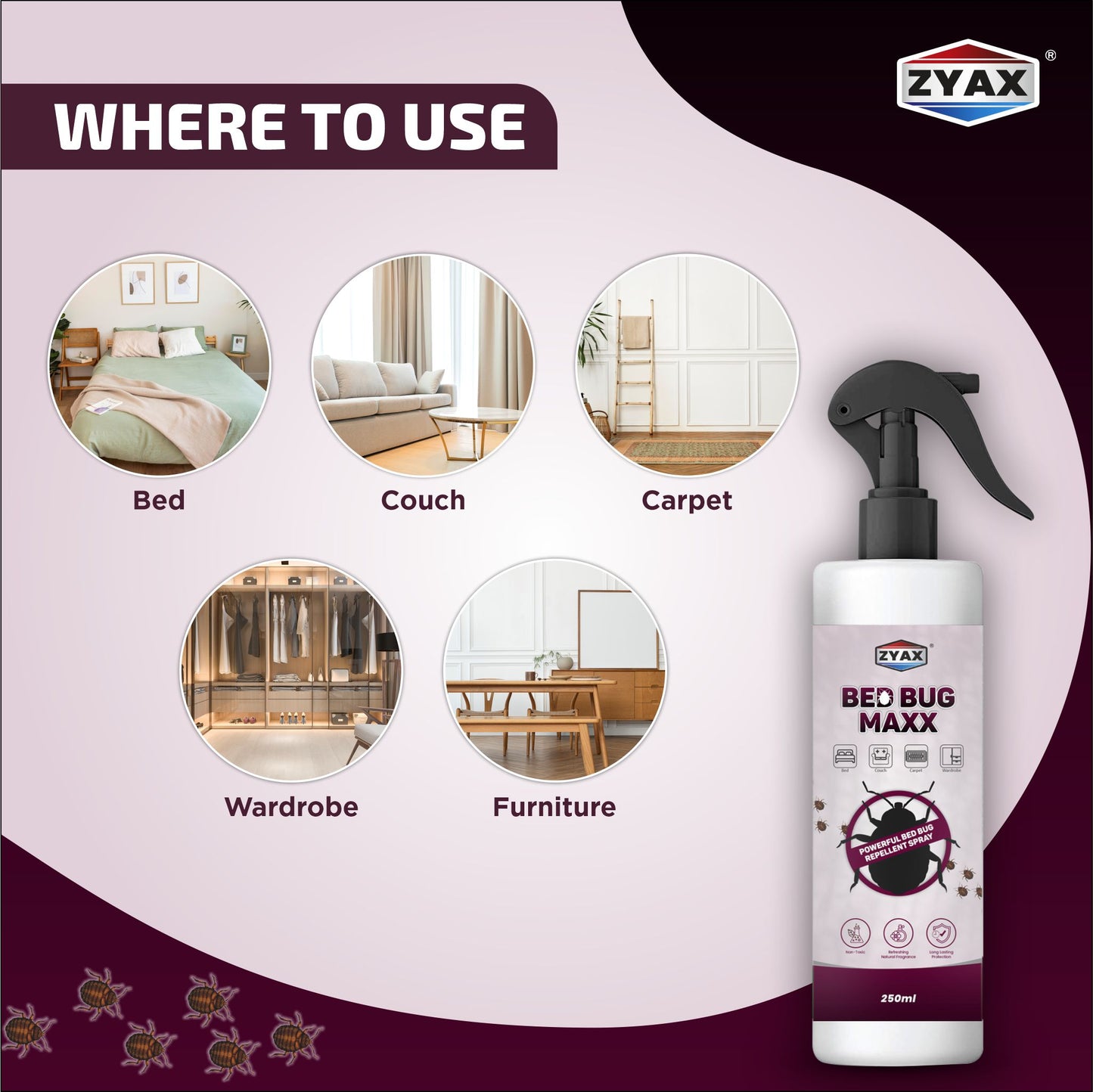 Zyax Bed Bug Maxx - Bed Bug Repellent Spray - Zyax.in
