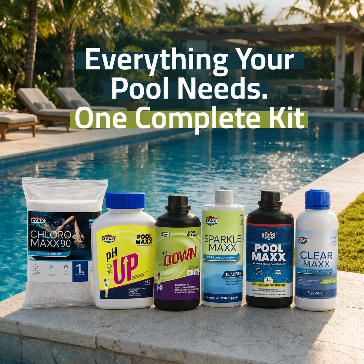 Starter Pool Care Kit – Complete Swimming Pool Maintenance Kit