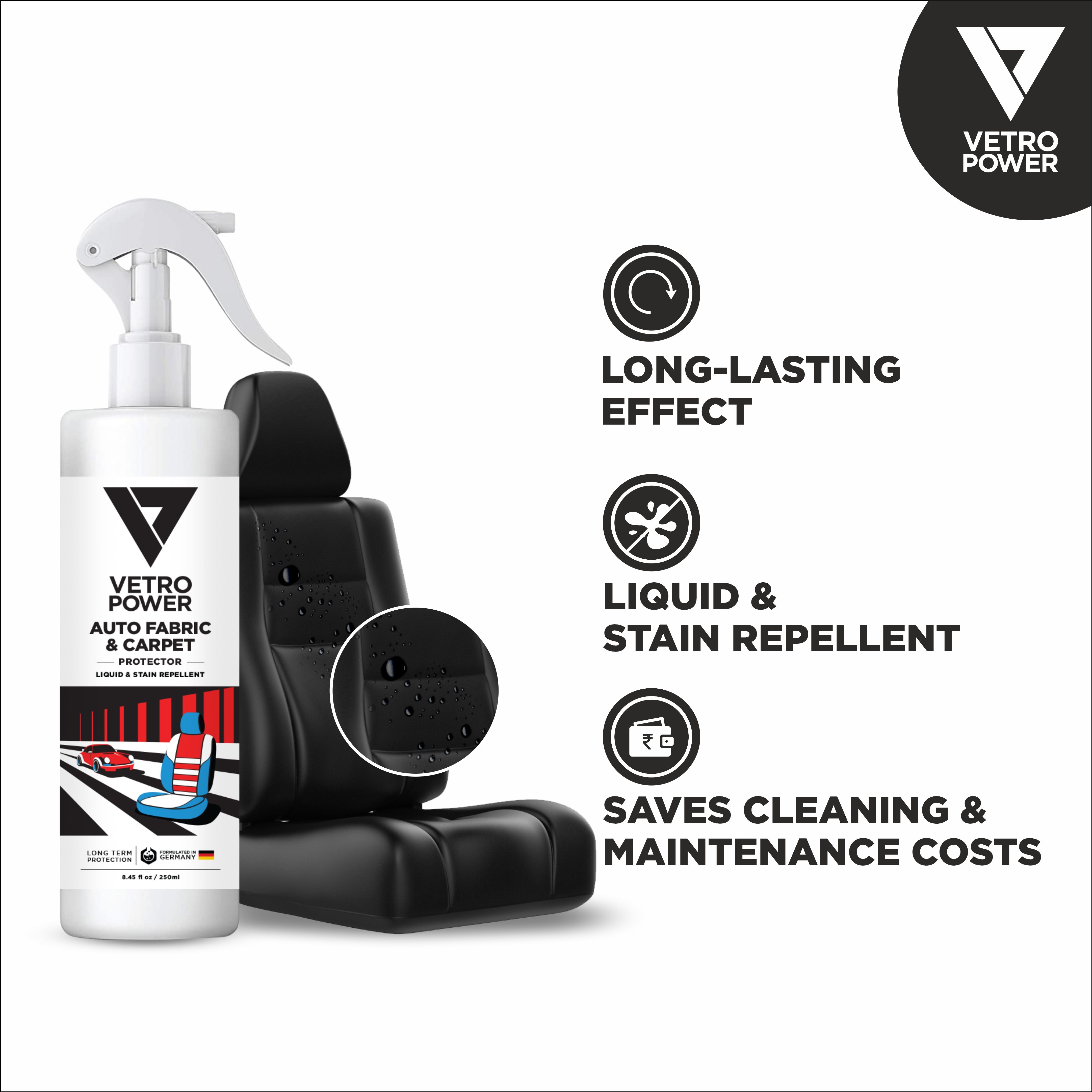 Vetro Power Auto Fabric & Carpet Protector