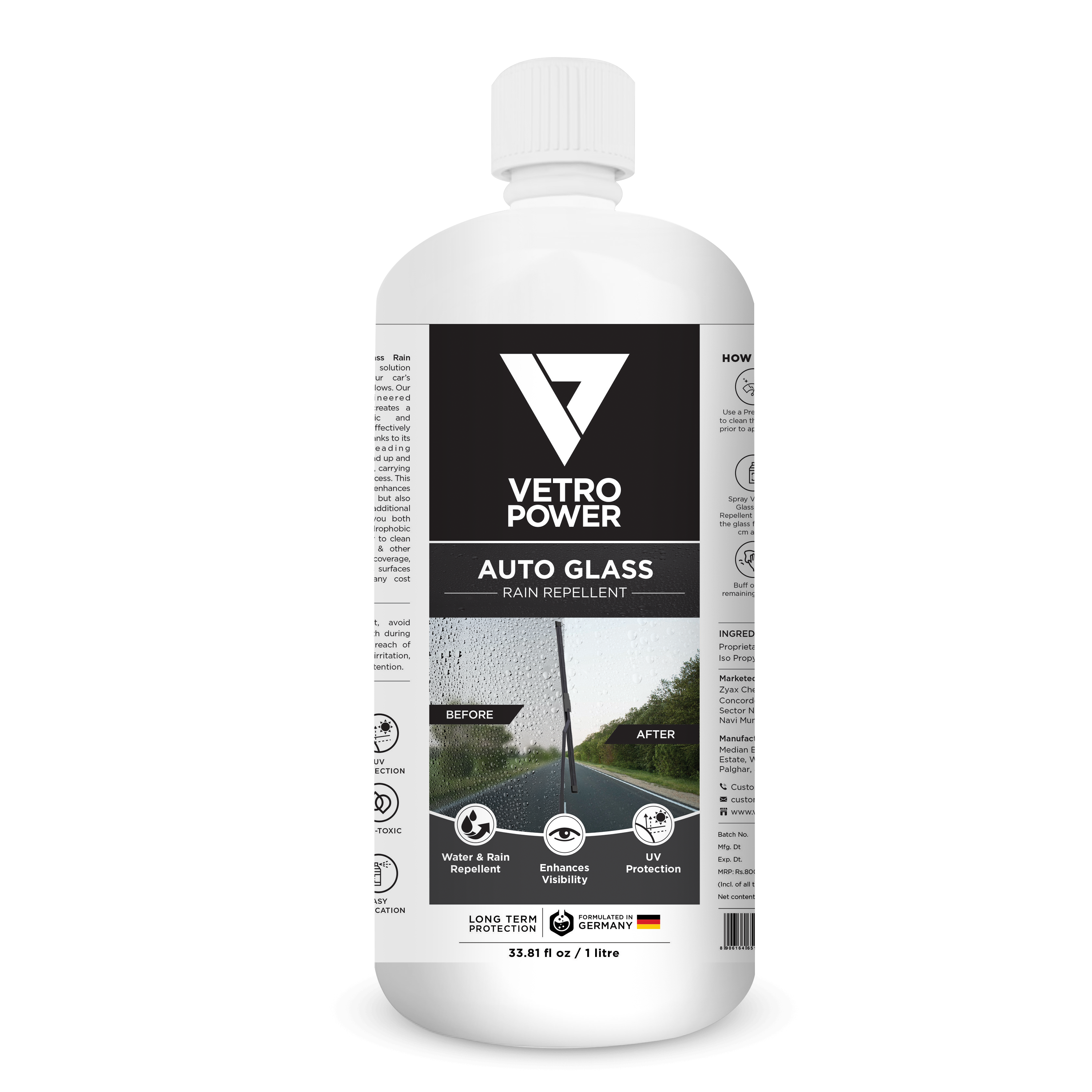 Vetro Power Auto Glass Rain Repellent Spray