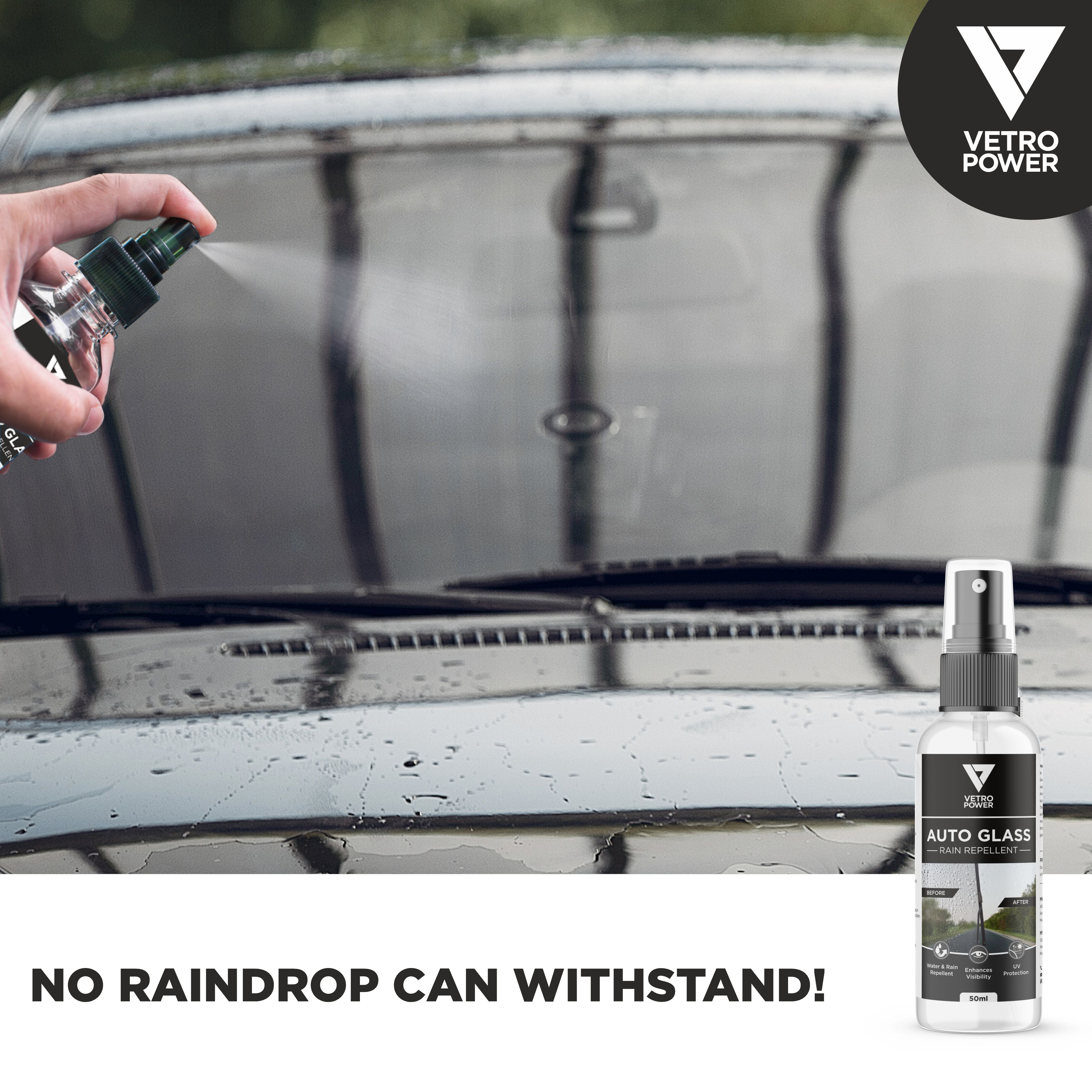 Vetro Power Auto Glass Rain Repellent Spray