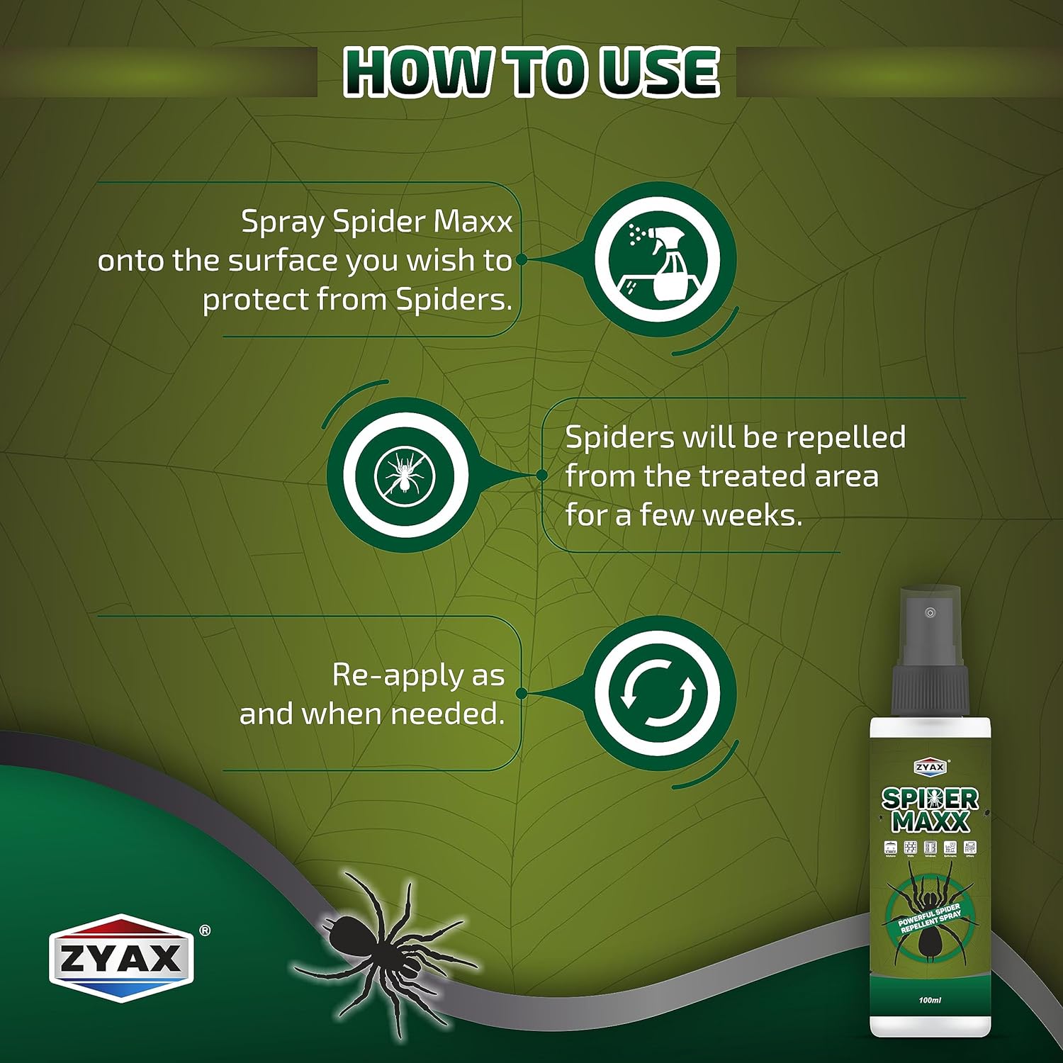 Zyax Spider Maxx Spider Repellent Spray