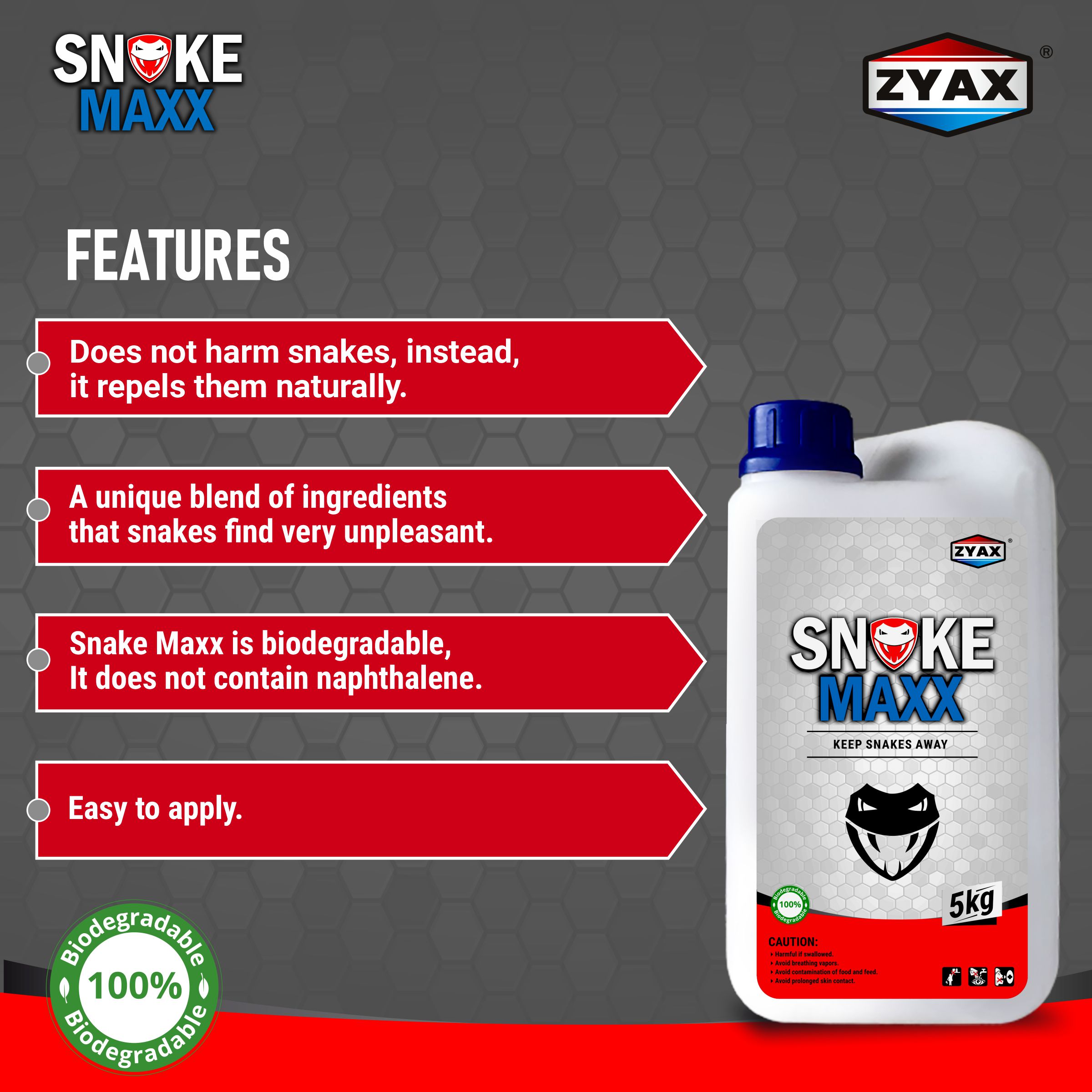 Zyax Snake Maxx - Non Toxic Snake Repellent - Zyax.in
