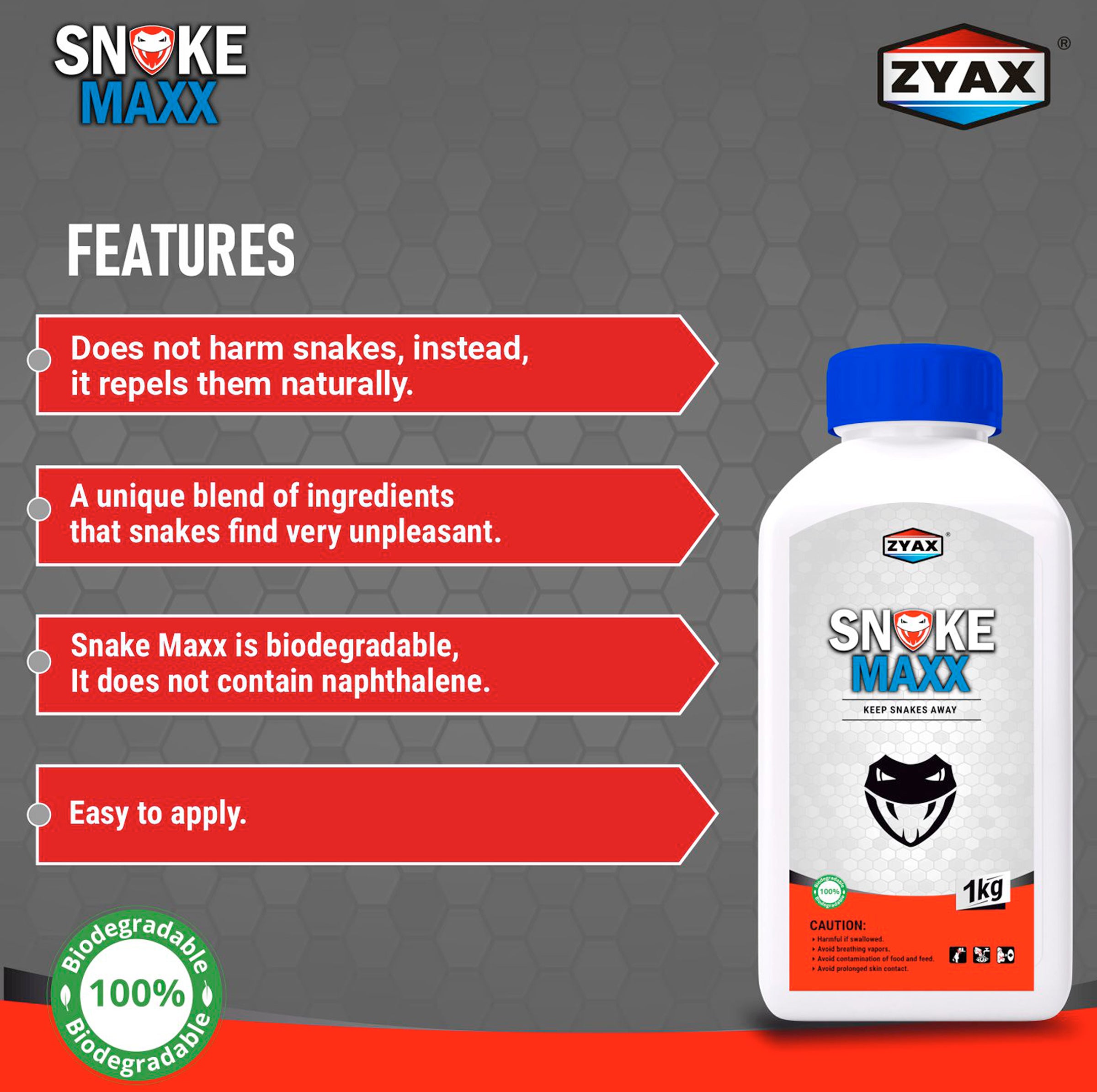 Zyax Snake Maxx - Non Toxic Snake Repellent - Zyax.in