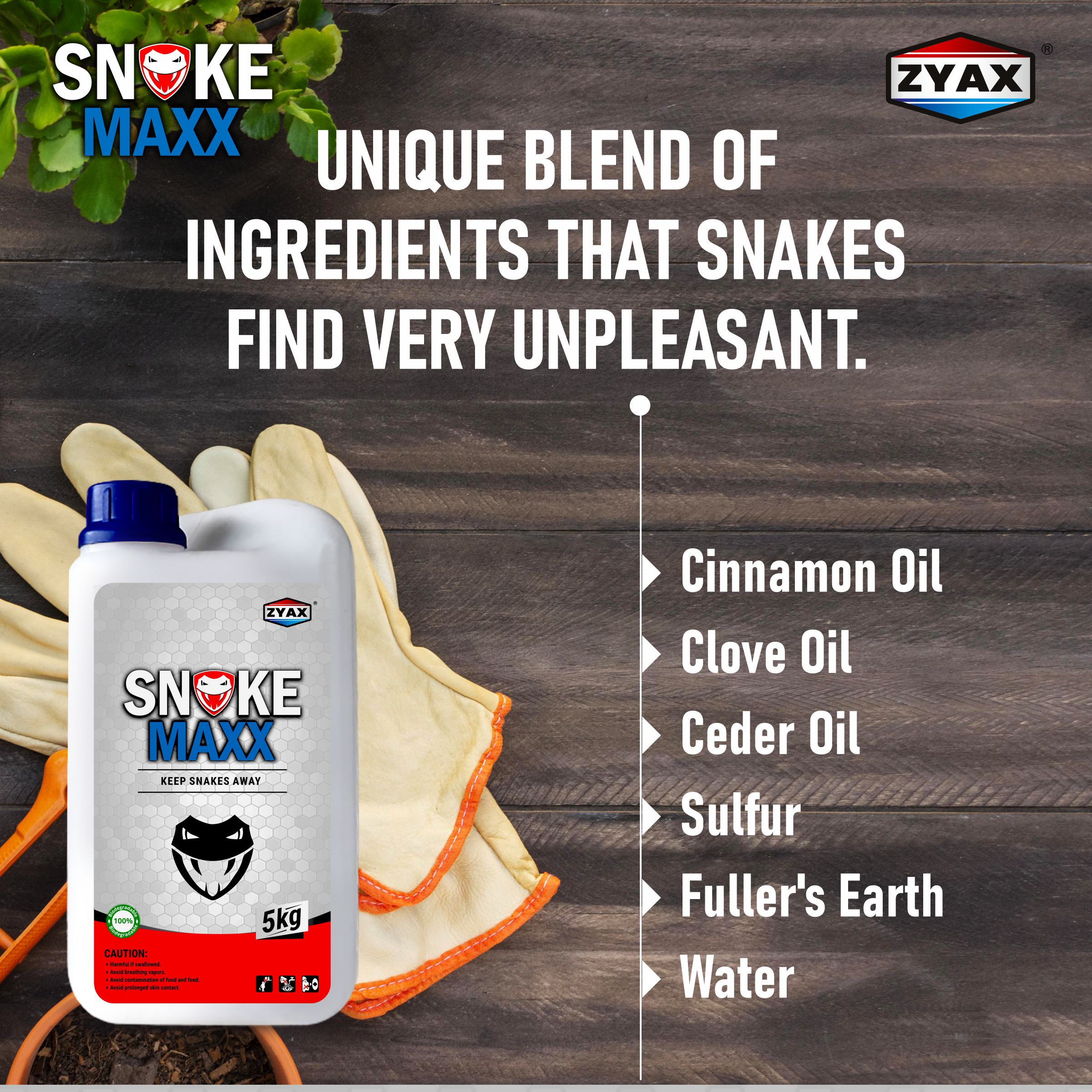 Zyax Snake Maxx - Non Toxic Snake Repellent - Zyax.in