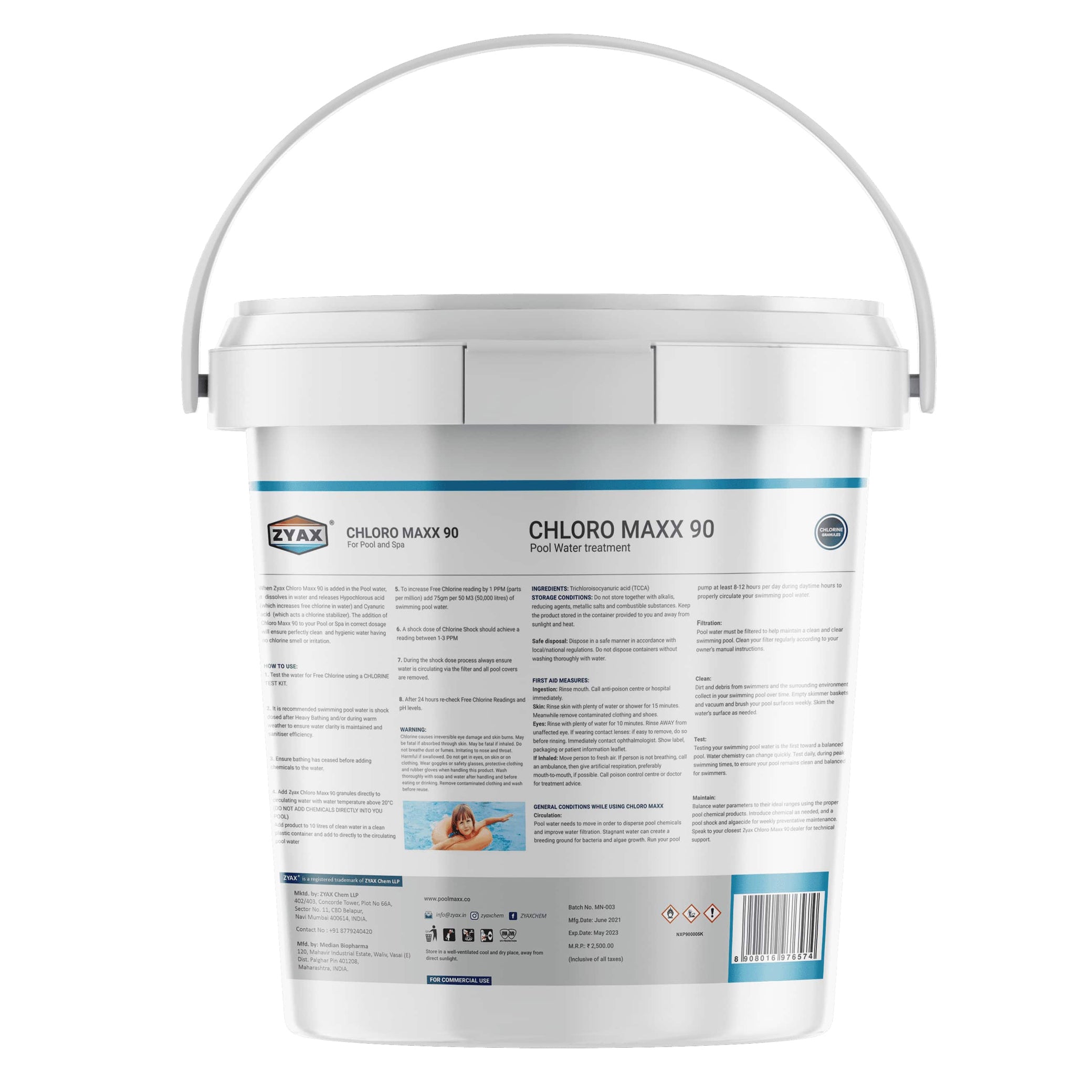 Zyax Chloro MAXX 90 - Chlorine Granules - Zyax.in