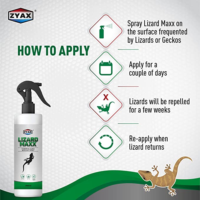 Zyax Lizard Maxx - Non Toxic Lizard Repellent 250ml - Zyax.in