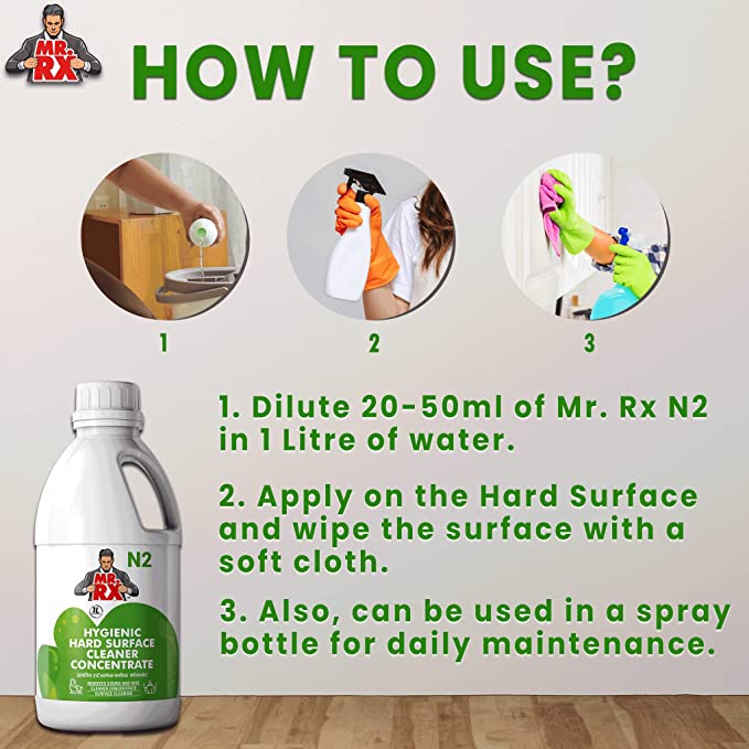 Mr. RX N2 Hygienic Hard Surface Cleaner Concentrate - Zyax.in