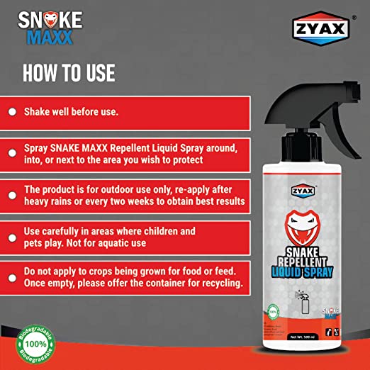 Zyax Snake Maxx - Repellent Liquid Spray 500ml - Zyax.in