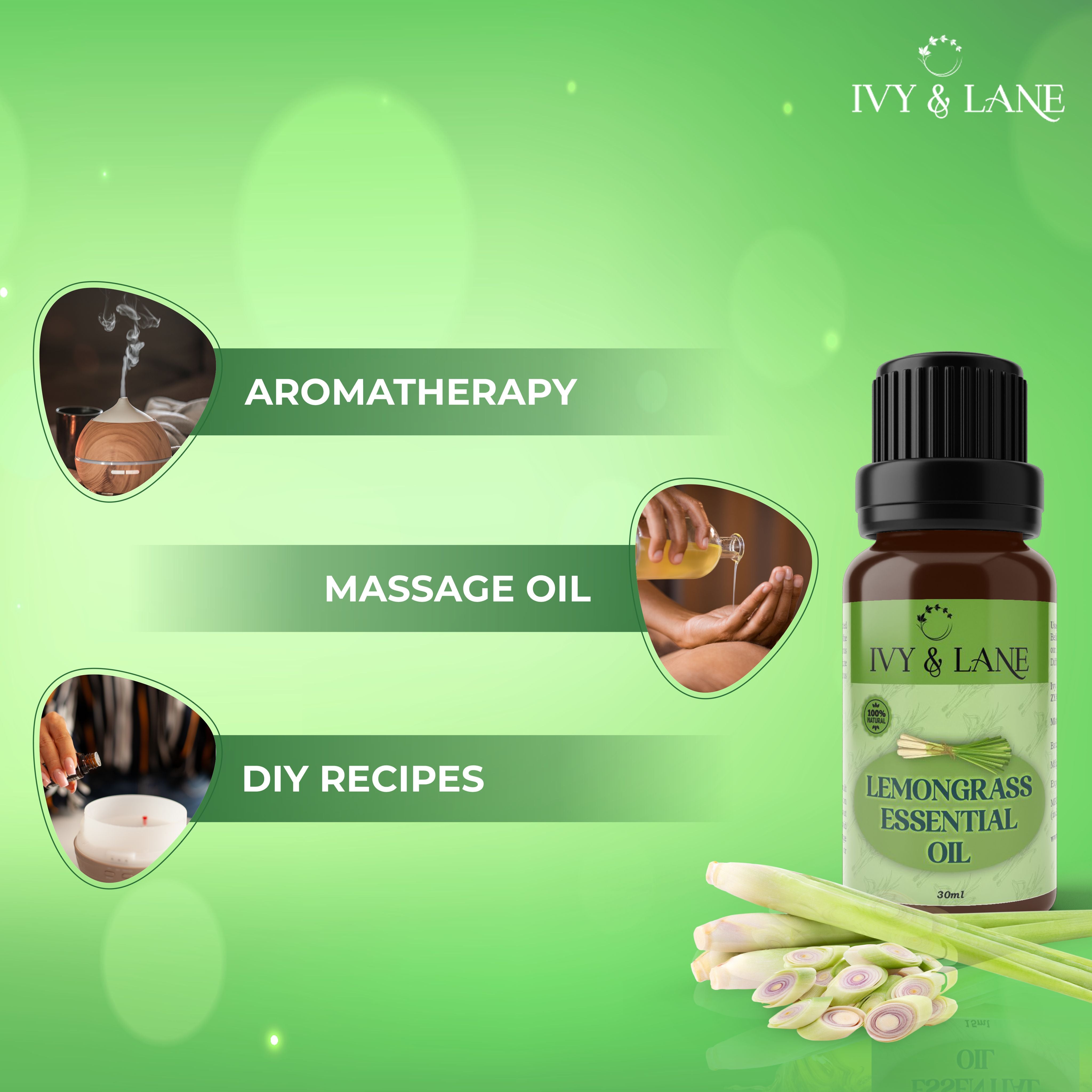 Ivy & Lane Lemon Grass Essential Oil