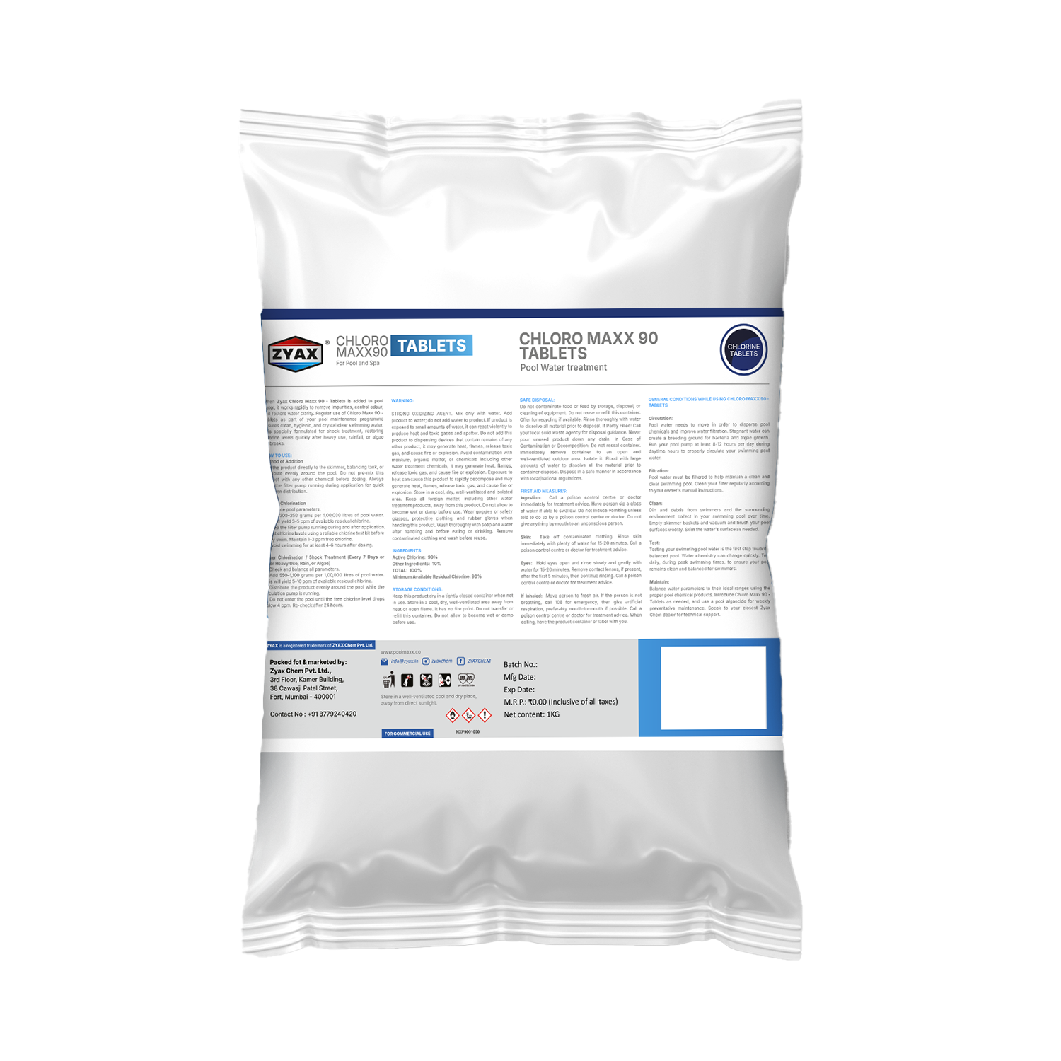 Chloro Maxx TCCA 90 Chlorine Tablets