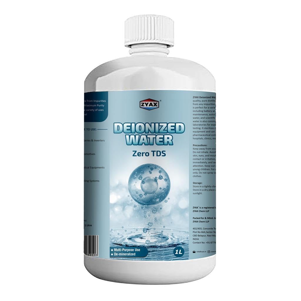 Zyax Deionised Water - Zero TDS