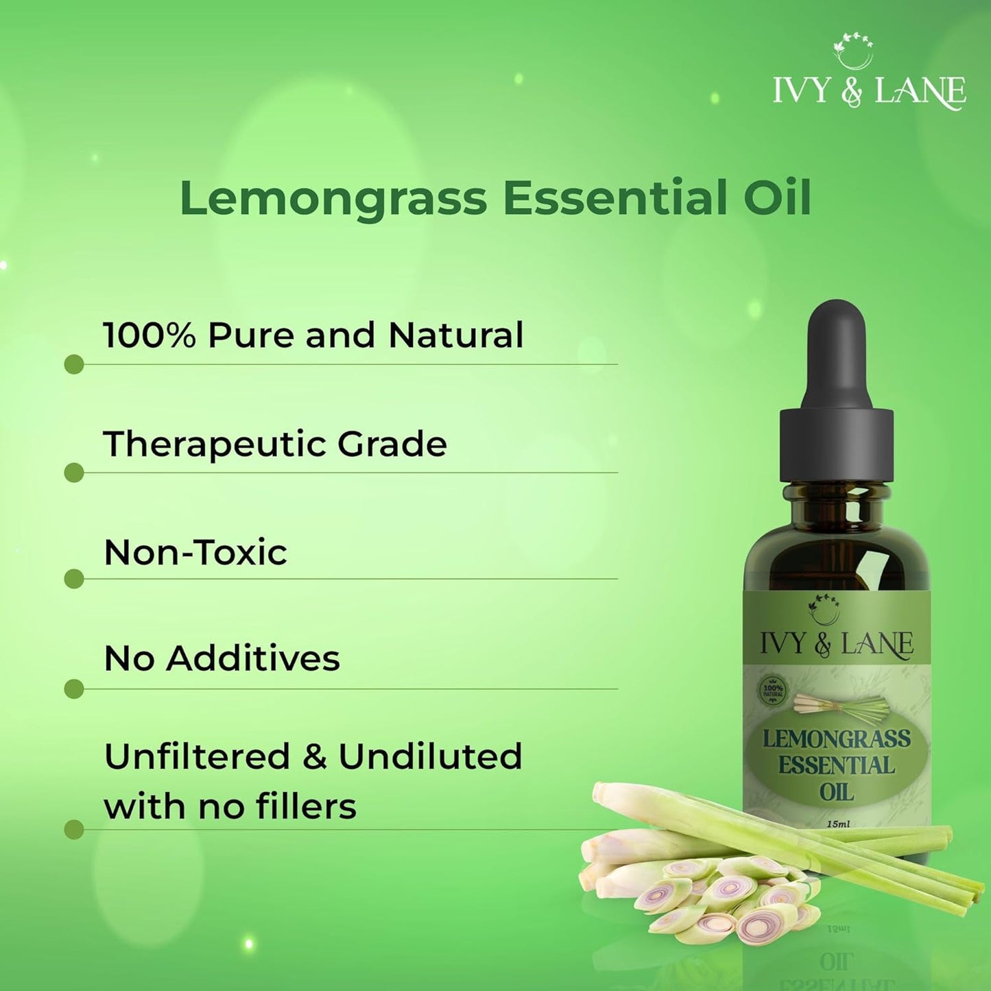 Ivy & Lane Lemon Grass Essential Oil