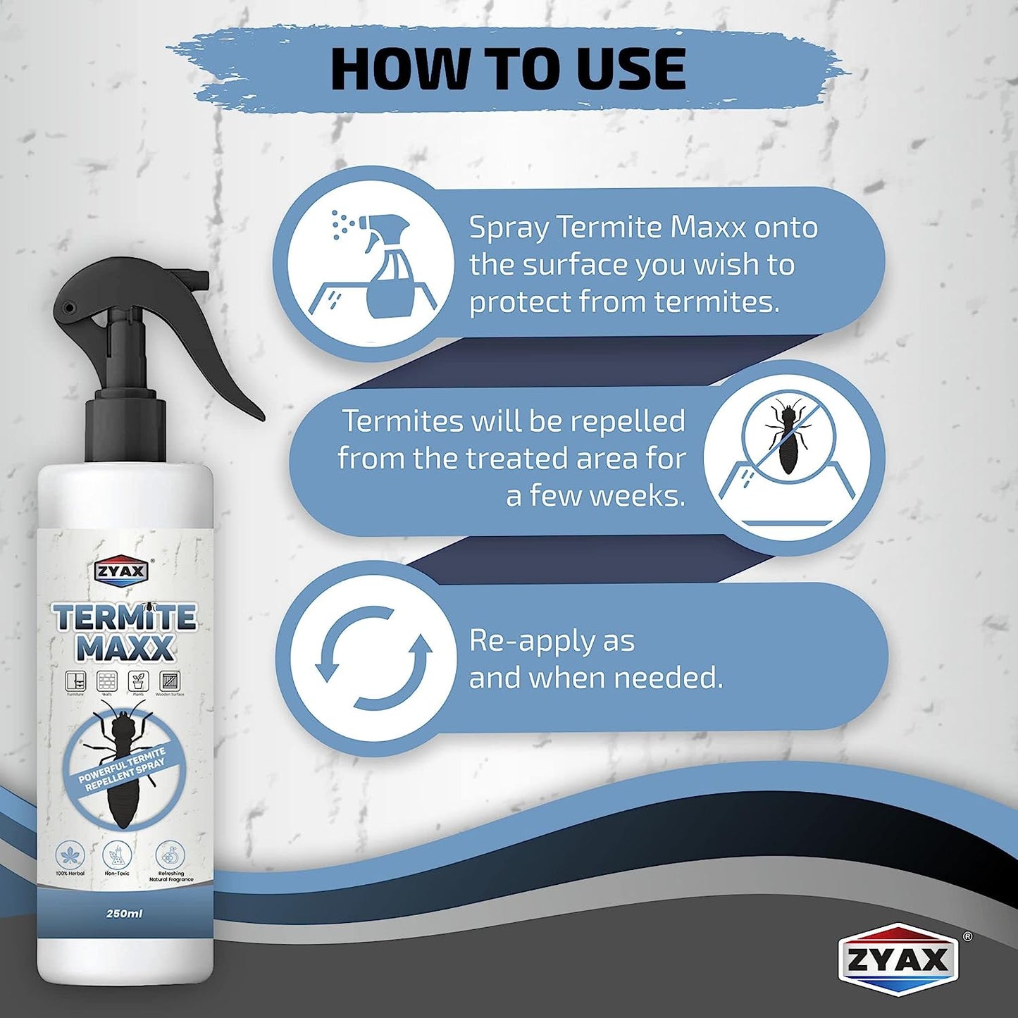 Zyax Termite Maxx - Non-Toxic Termite Repellent Spray - Zyax.in