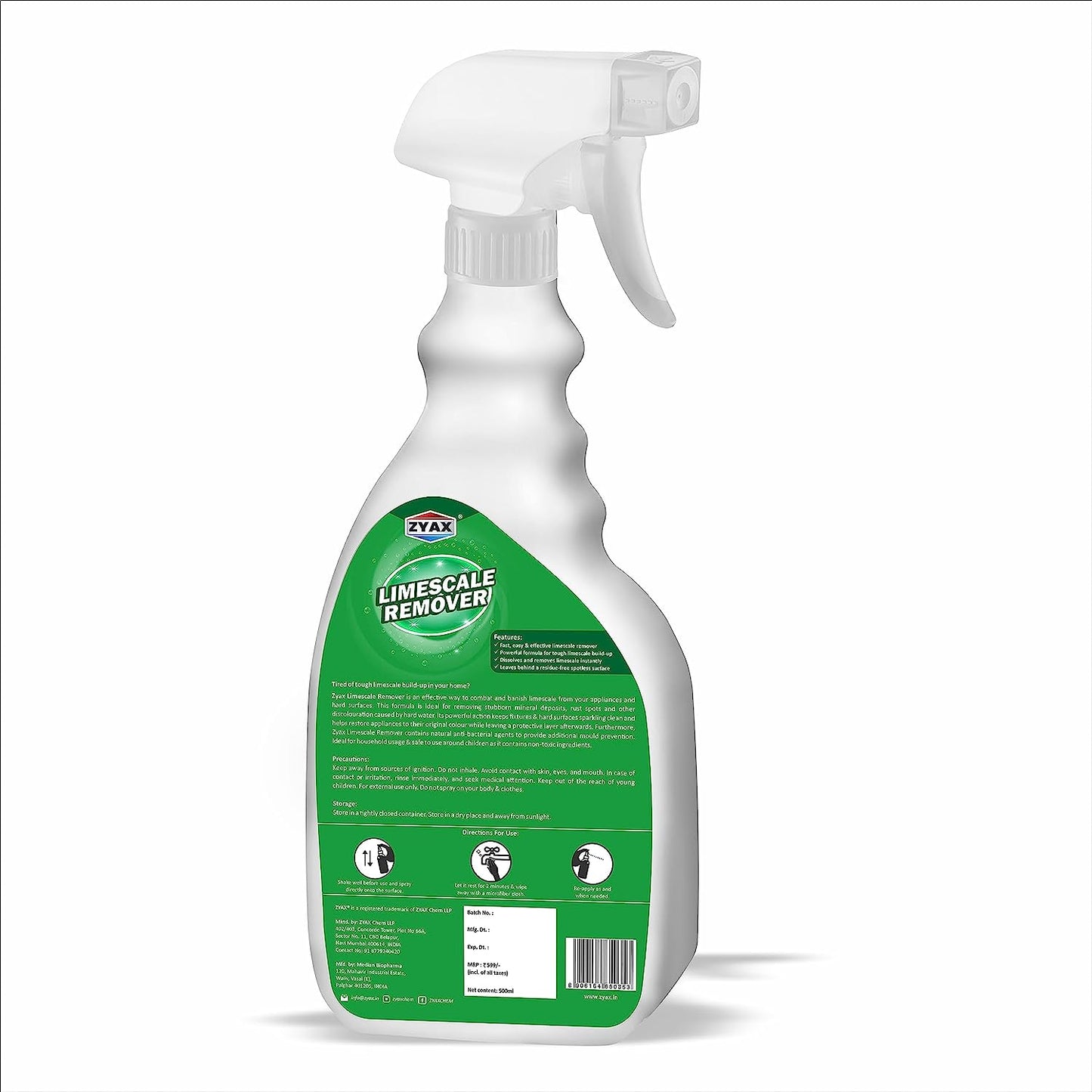 Zyax Limescale Remover - Household Stain Remover Spray - Zyax.in