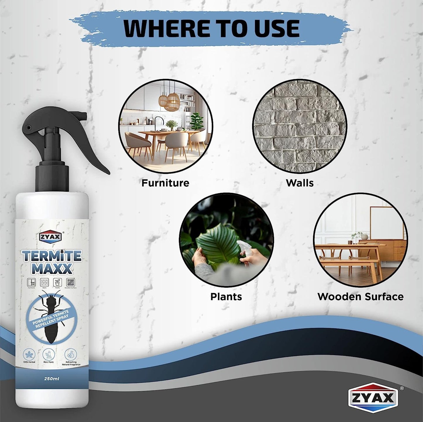 Zyax Termite Maxx - Non-Toxic Termite Repellent Spray - Zyax.in