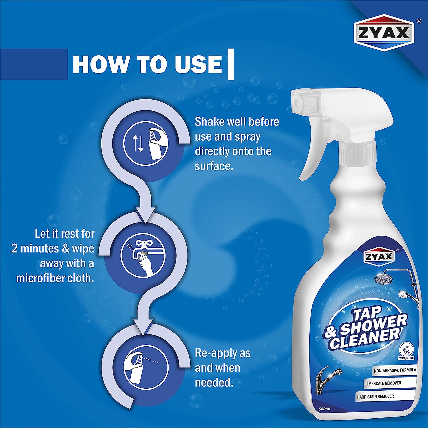 Zyax Tap & Shower Cleaner - Zyax.in