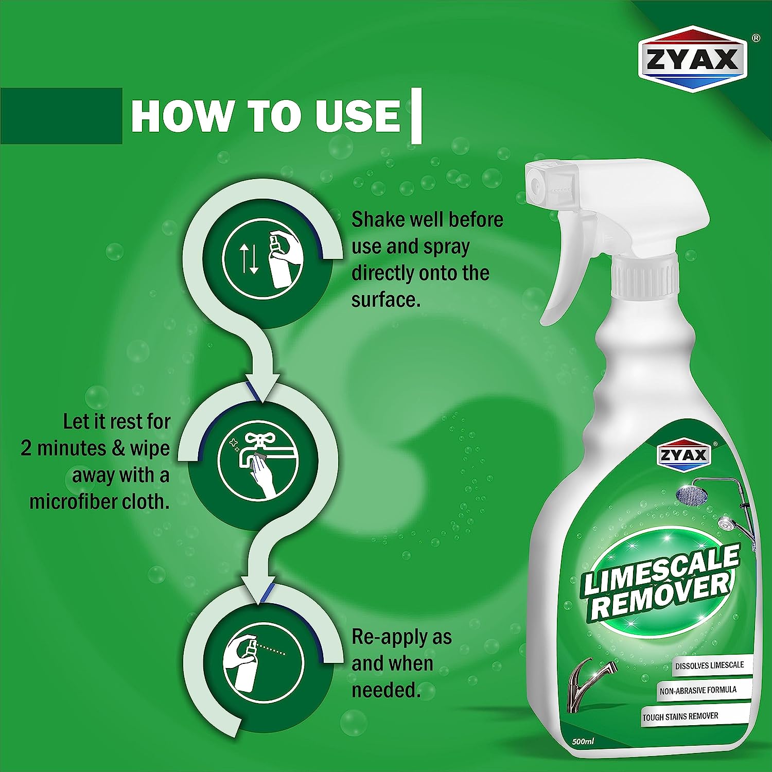 Zyax Limescale Remover - Household Stain Remover Spray - Zyax.in