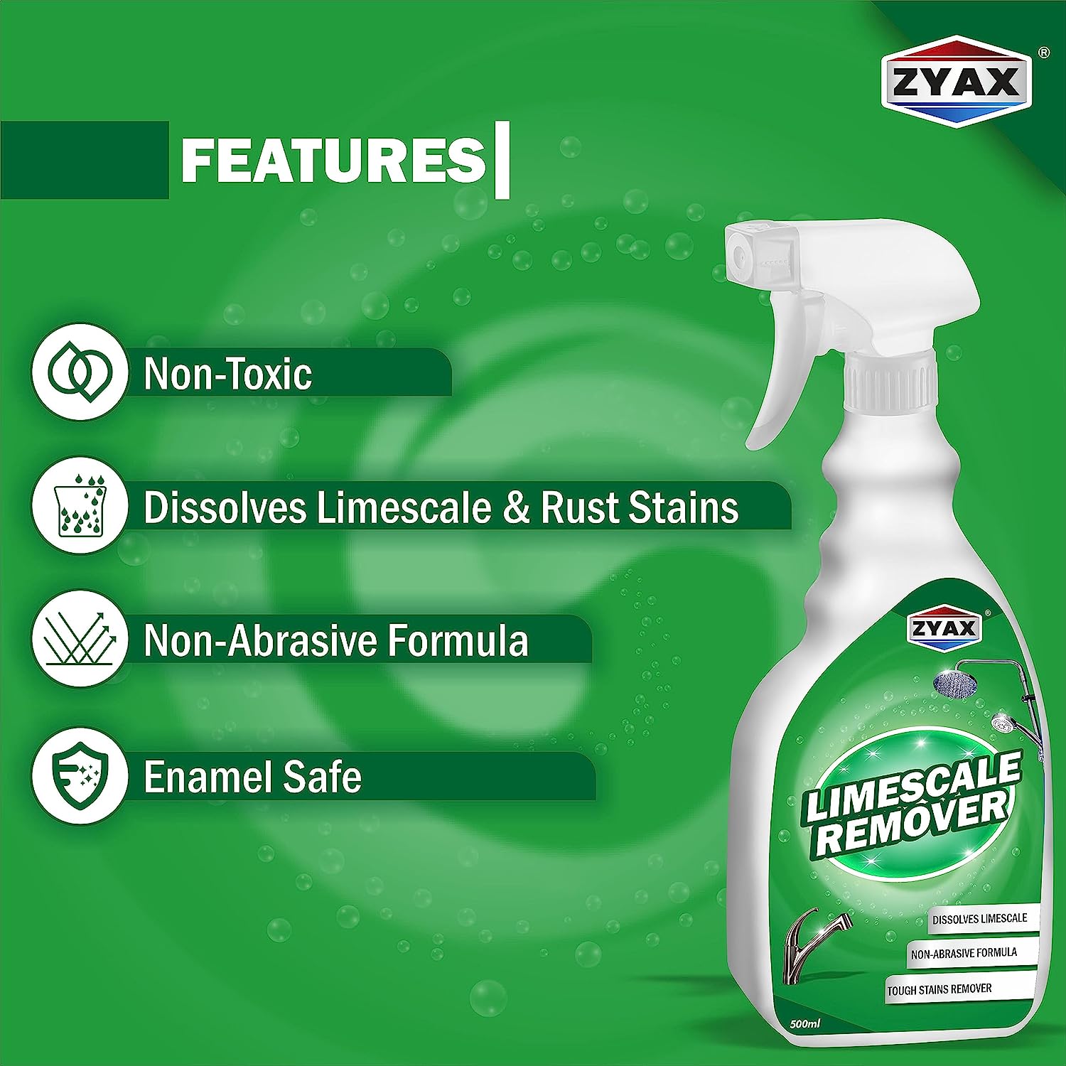 Zyax Limescale Remover - Household Stain Remover Spray - Zyax.in