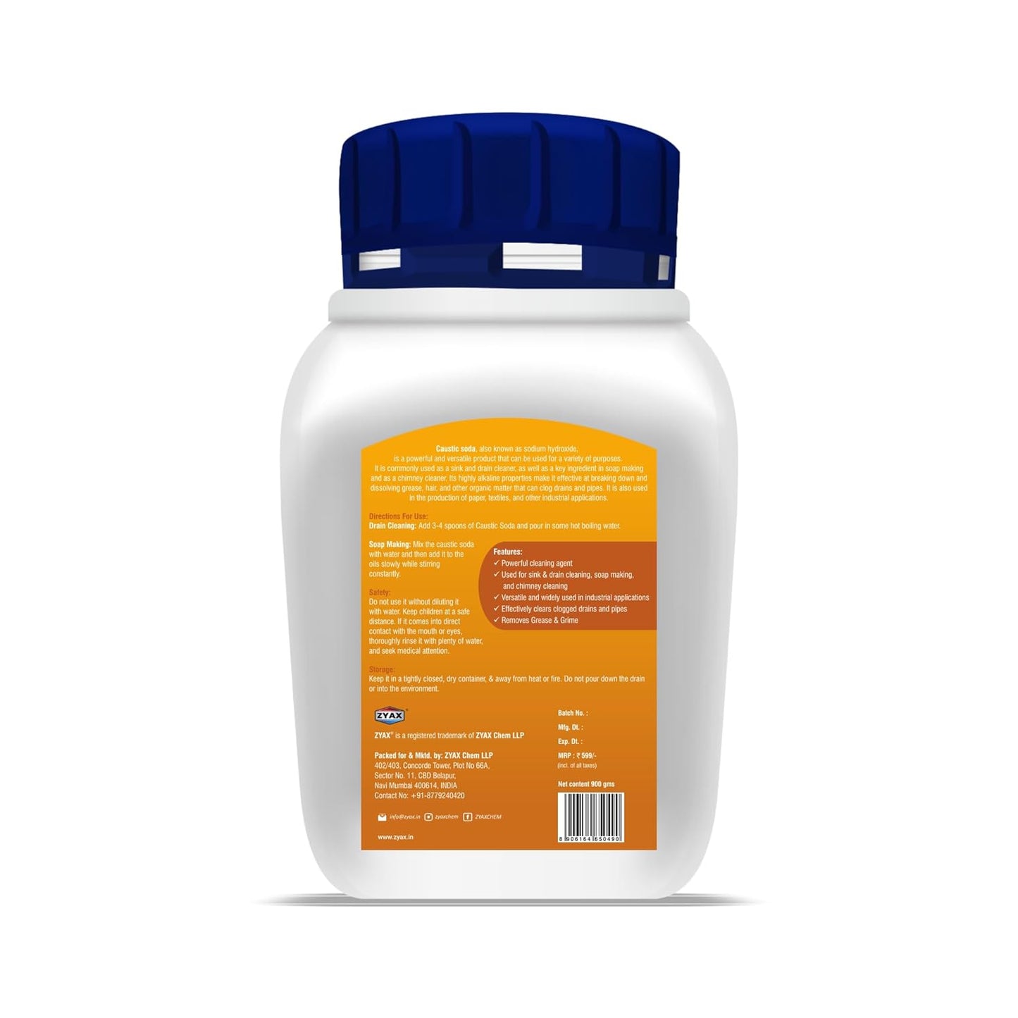 Zyax Caustic Soda - Multi Purpose Cleaner