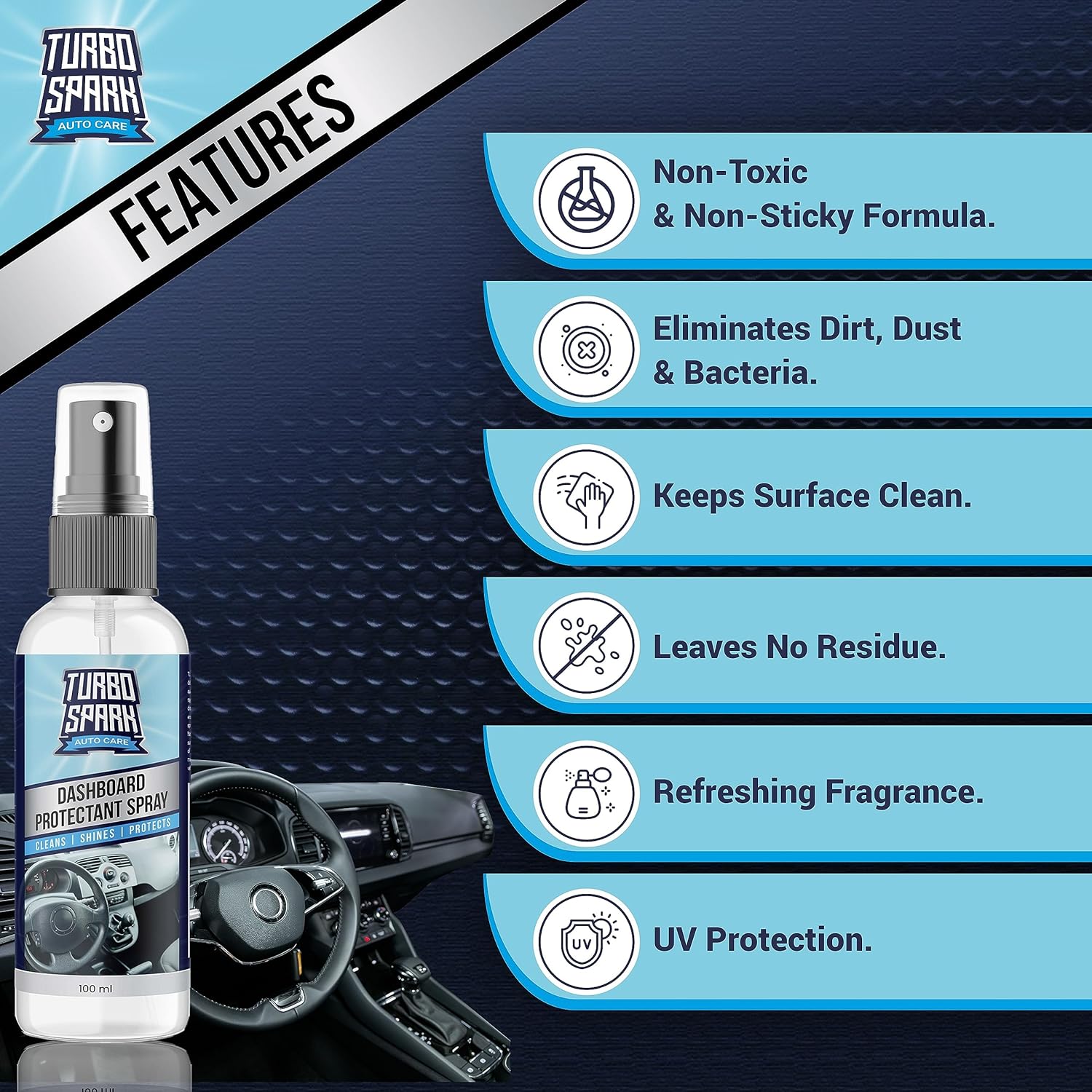 Turbo Spark Dashboard Protectant Spray