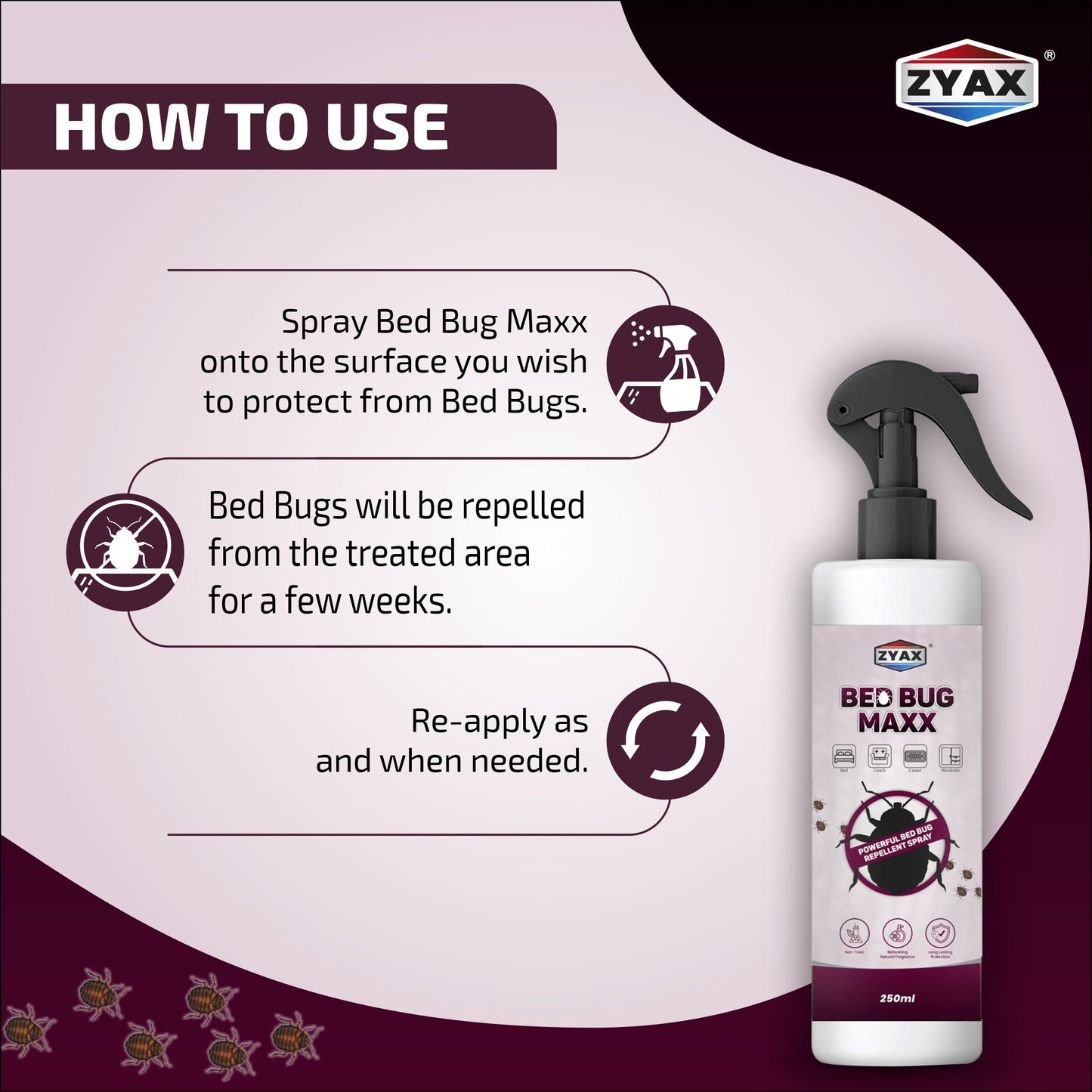 Zyax Bed Bug Maxx - Bed Bug Repellent Spray - Zyax.in