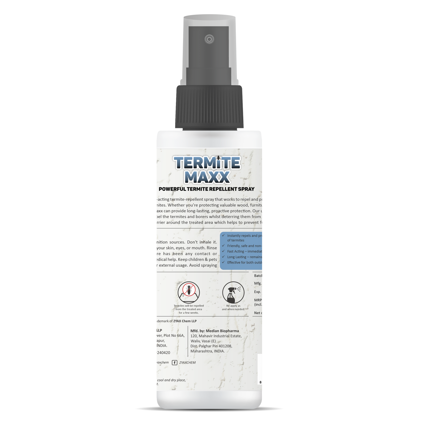 Zyax Termite Maxx - Non-Toxic Termite Repellent Spray - Zyax.in