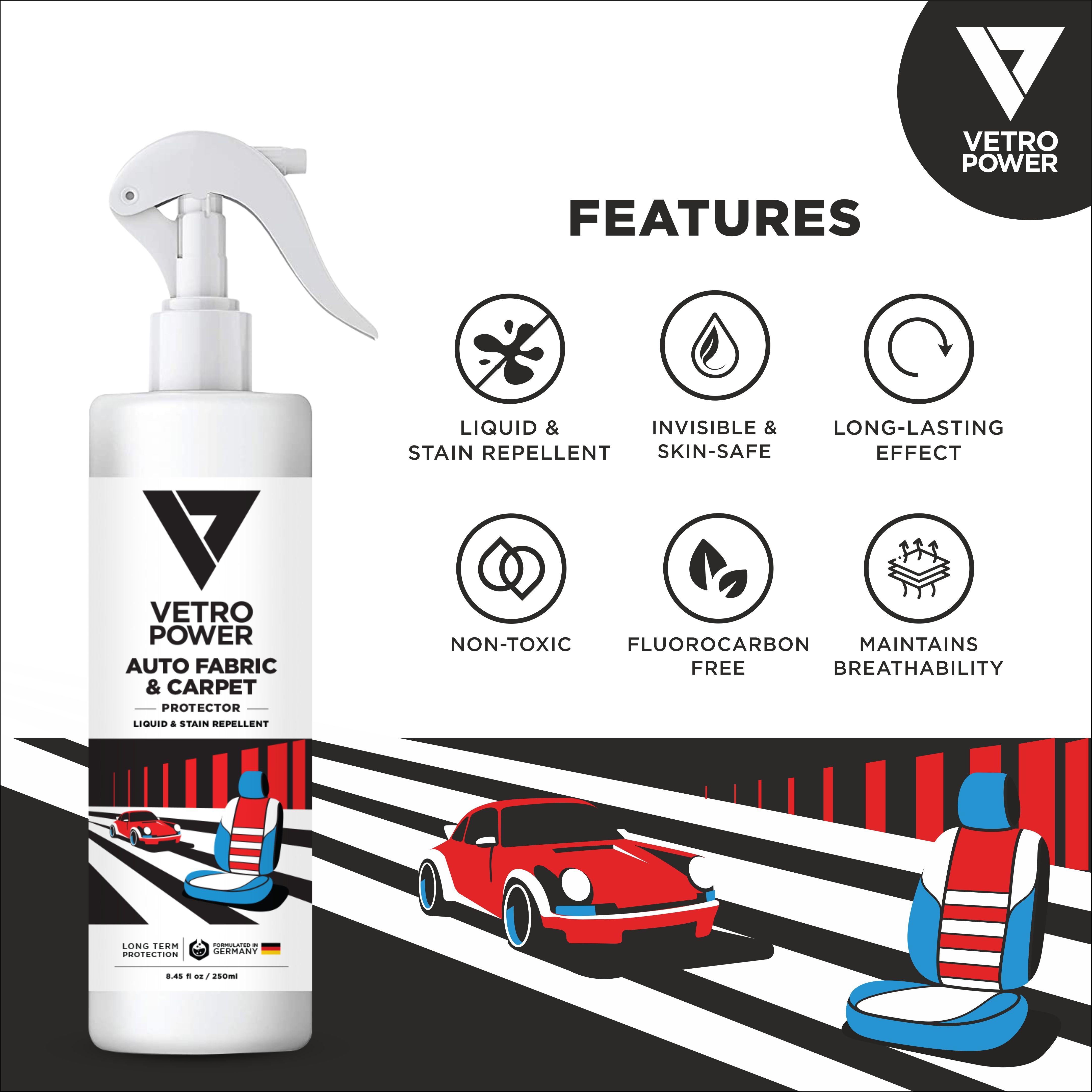 Vetro Power Auto Fabric & Carpet Protector