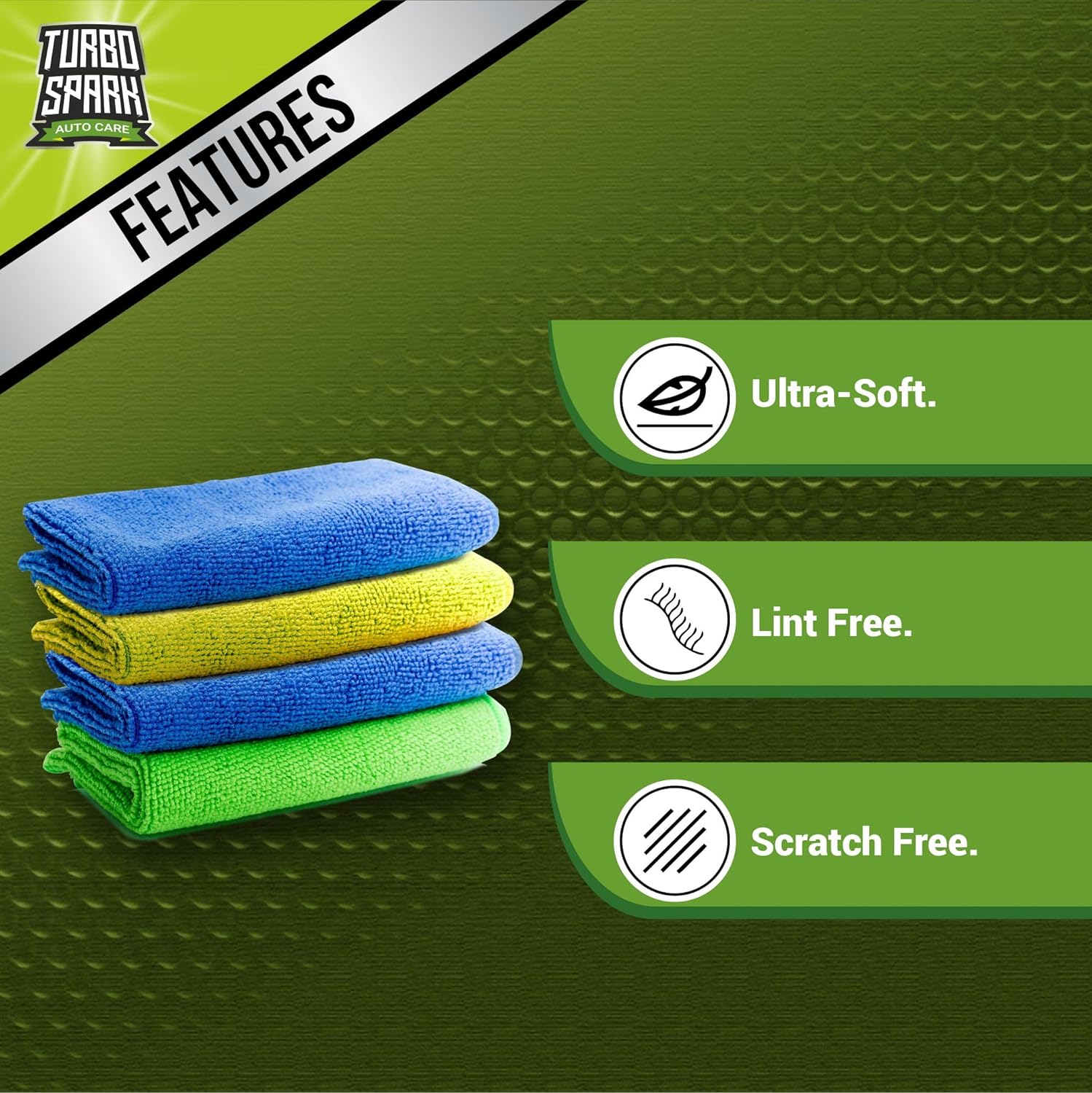 Turbo Spark Microfiber Cloth 300 GSM 40 X 30 cm