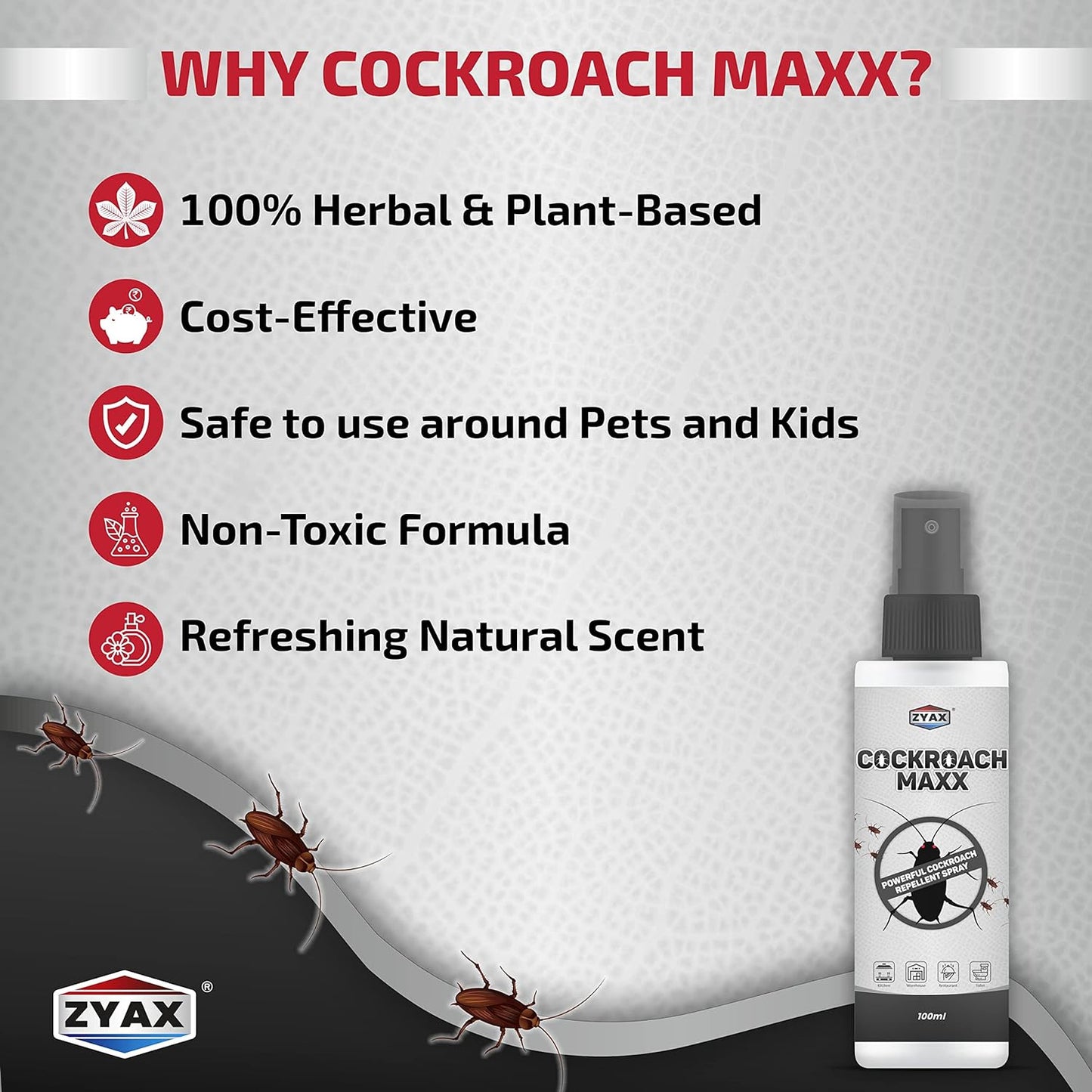Zyax Cockroach Maxx - Cockroach Repellent Spray
