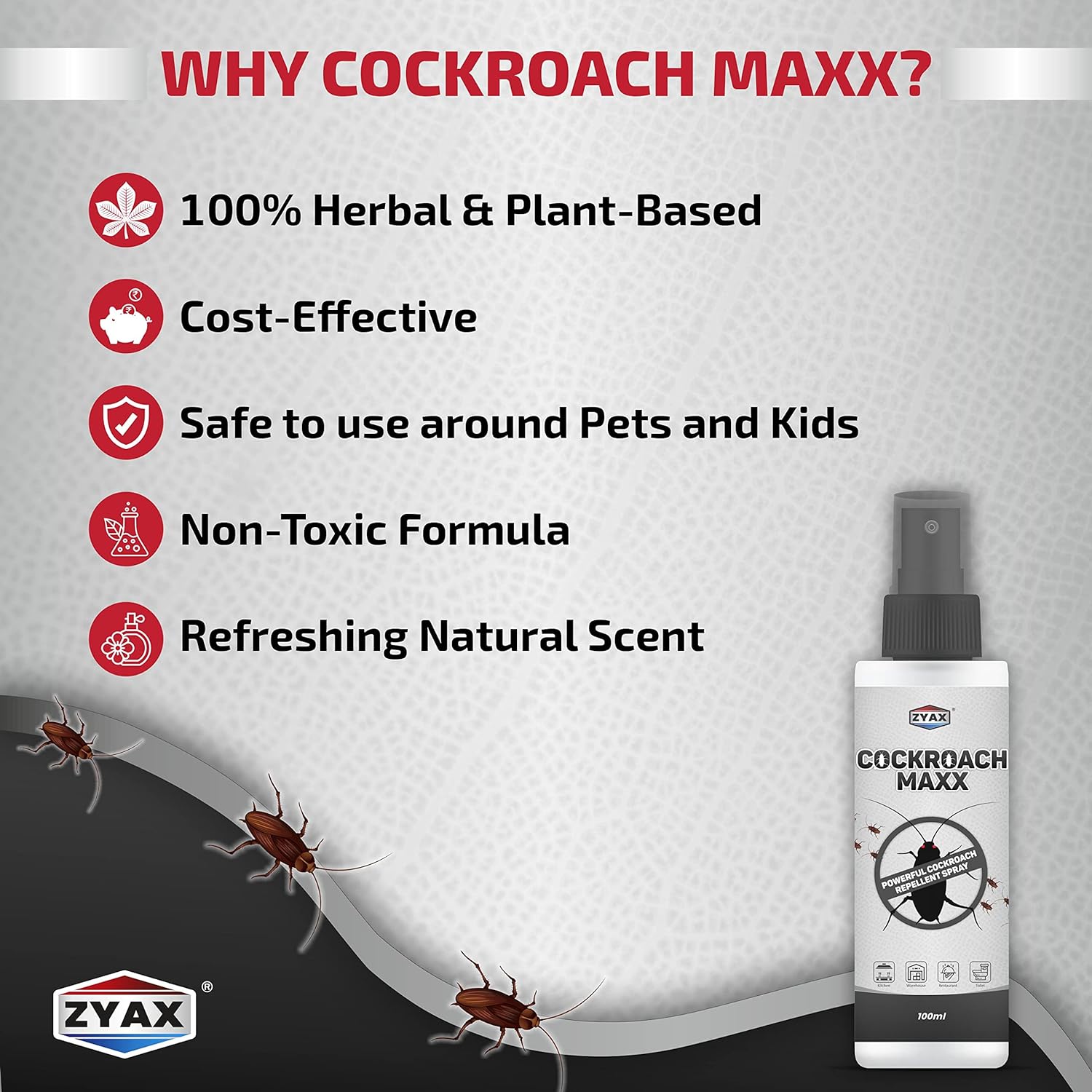 Zyax Cockroach Maxx Cockroach Repellent Spray