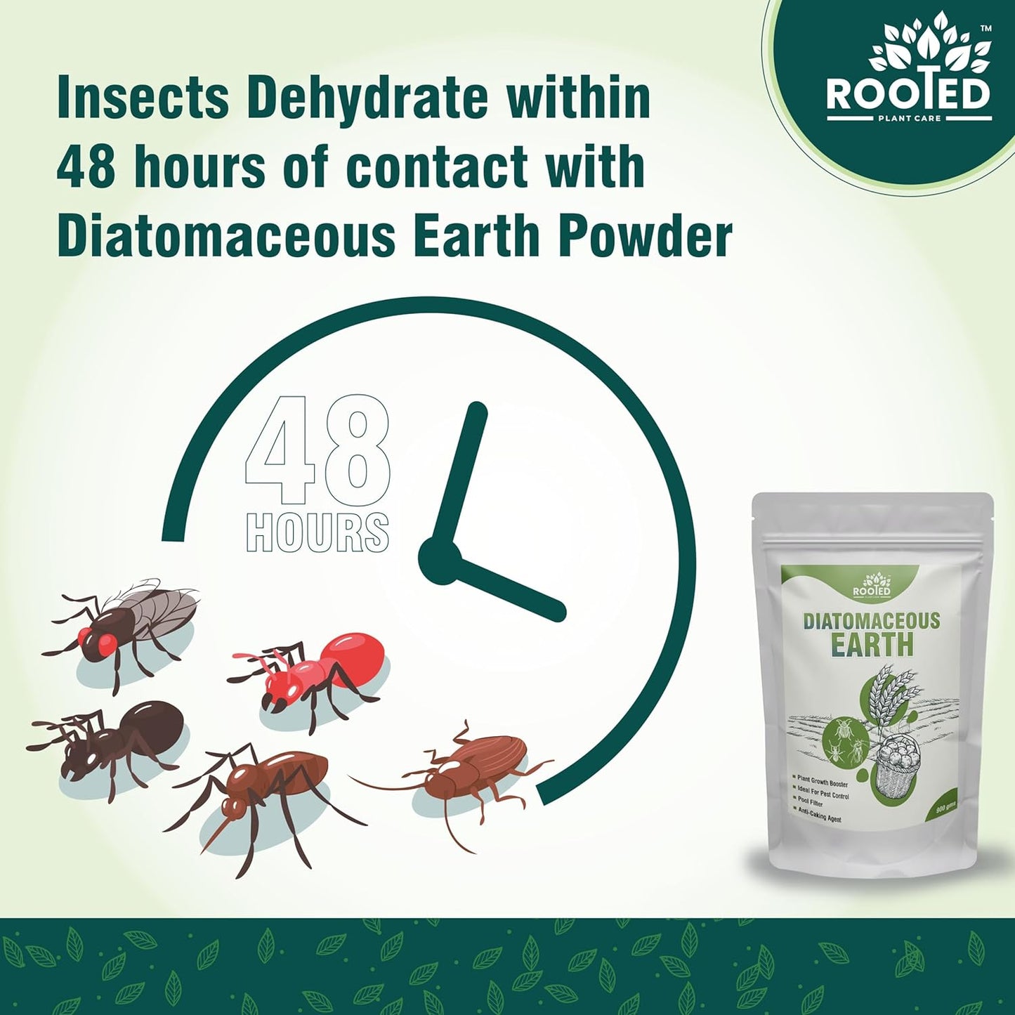 Rooted Diatomaceous Earth Powder