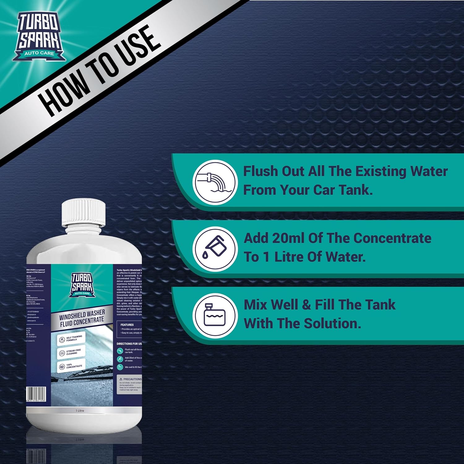 Turbo Spark Windshield Washer Fluid Concentrate