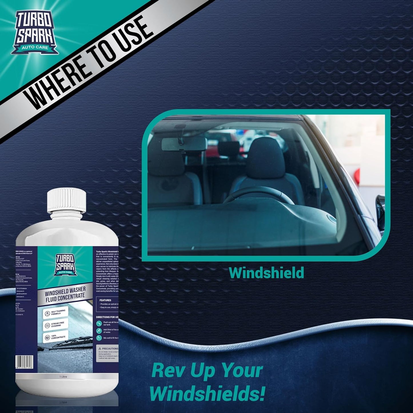 Turbo Spark Windshield Washer Fluid Concentrate
