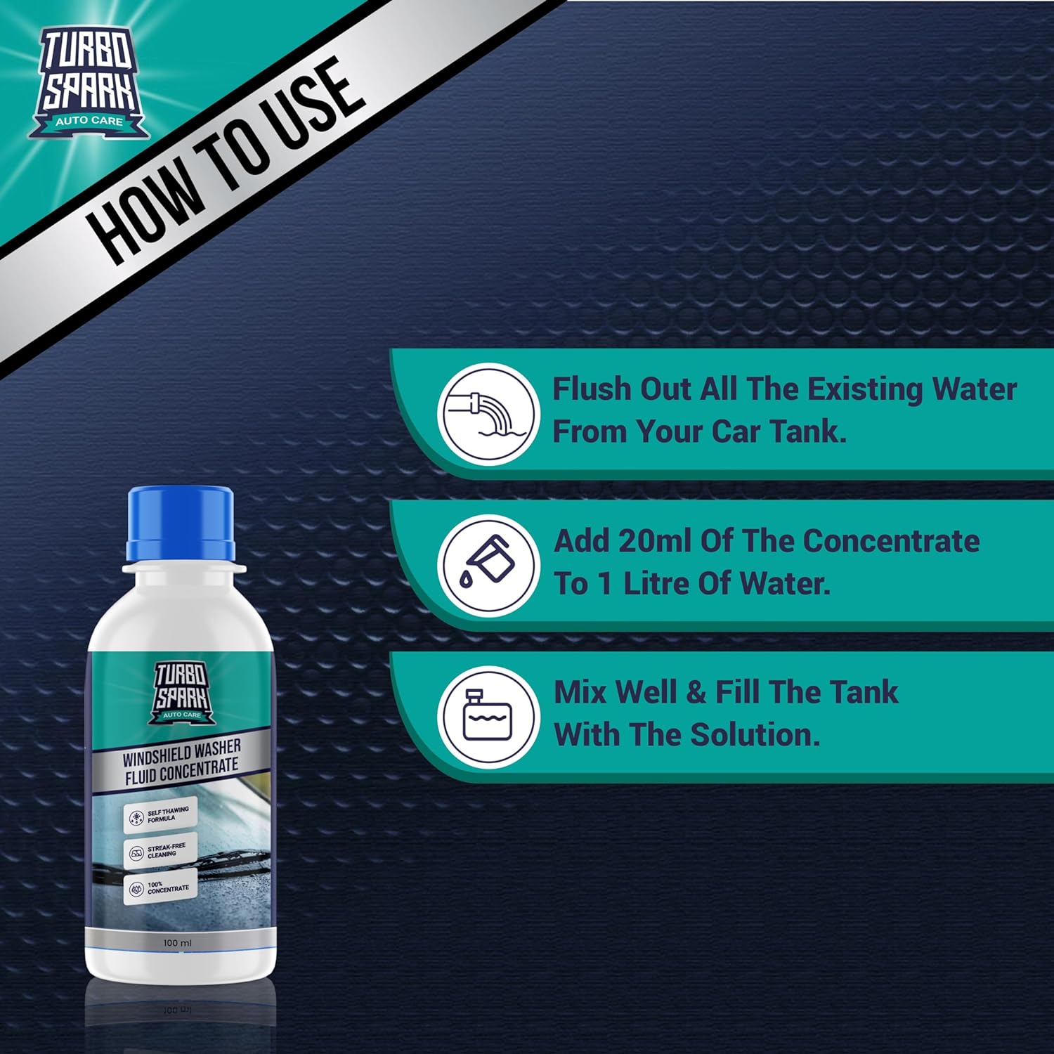 Turbo Spark Windshield Washer Fluid Concentrate