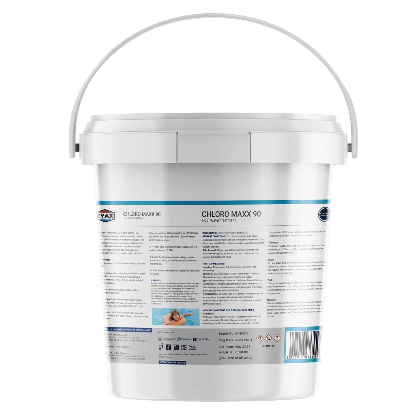 Zyax Chloro MAXX 90 - Chlorine Granules - Zyax.in