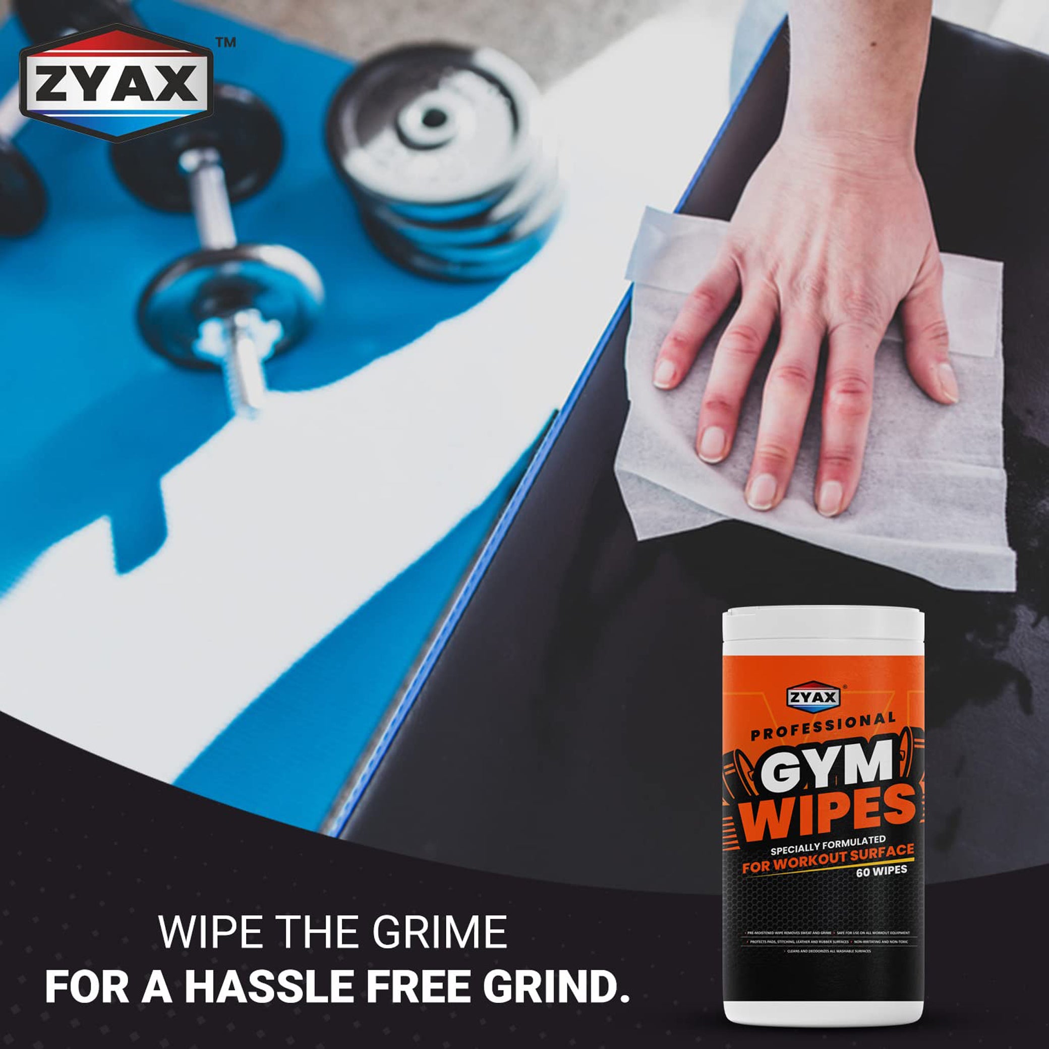 Zyax Hygienic Gym Wipes - Zyax.in