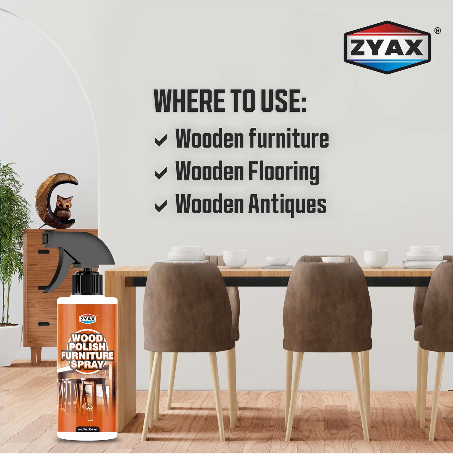 Zyax Wood Furniture Polish Spray - Zyax.in