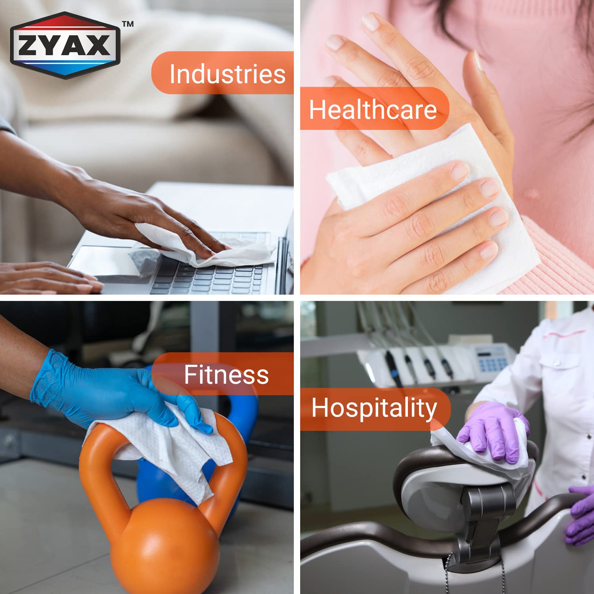 Zyax Hygienic Gym Wipes - Zyax.in