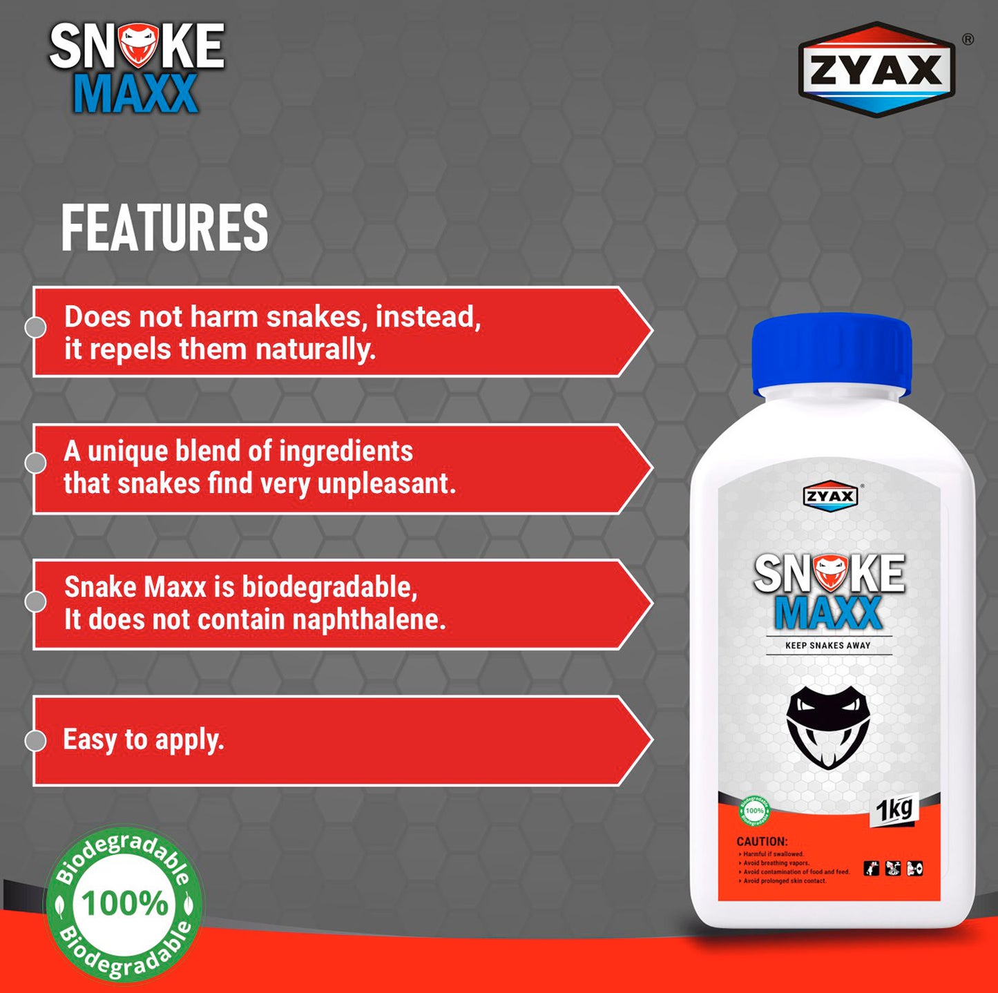 Zyax Snake Maxx - Non Toxic Snake Repellent - Zyax.in