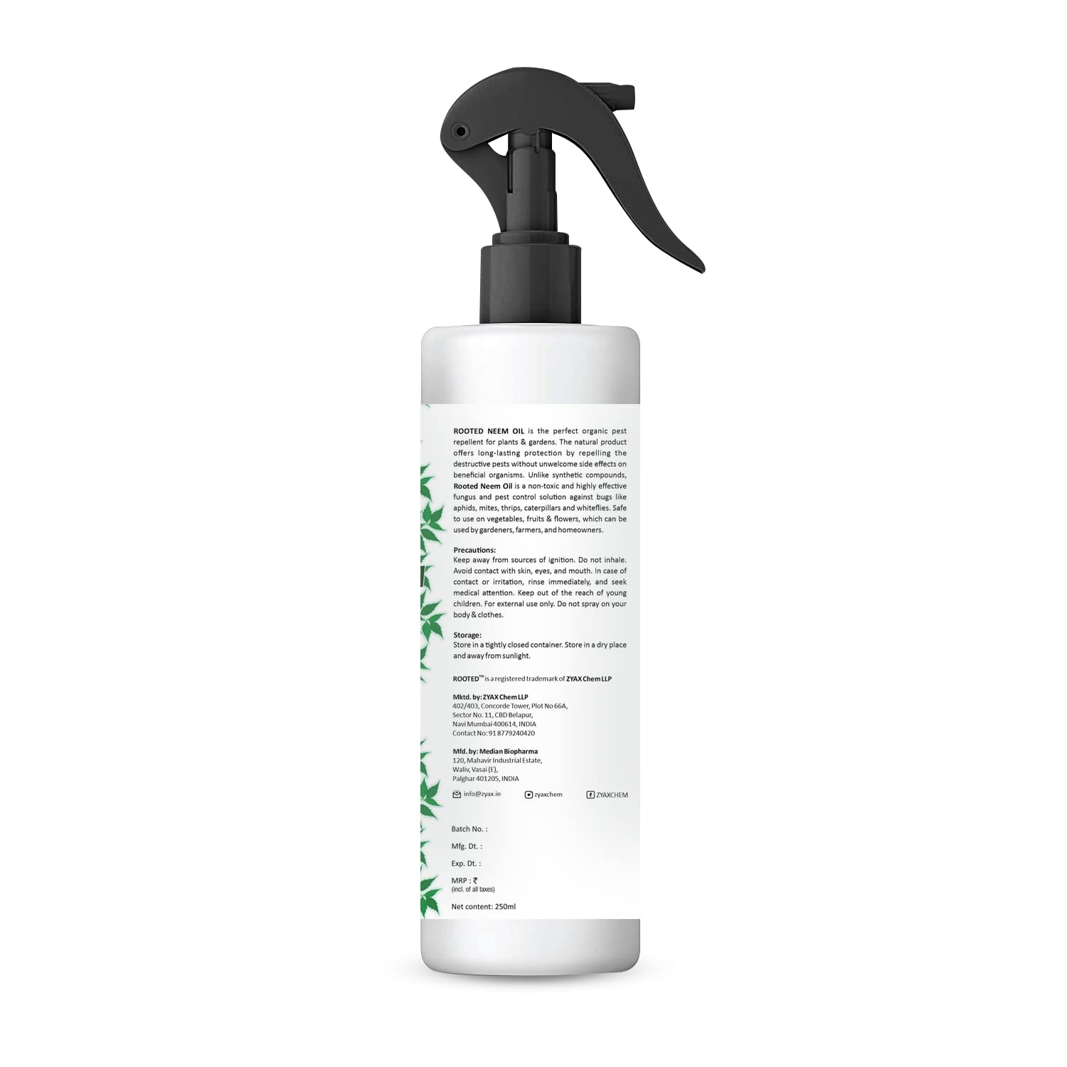 Rooted Neem Oil Spray - Natural Pesticide - Zyax.in