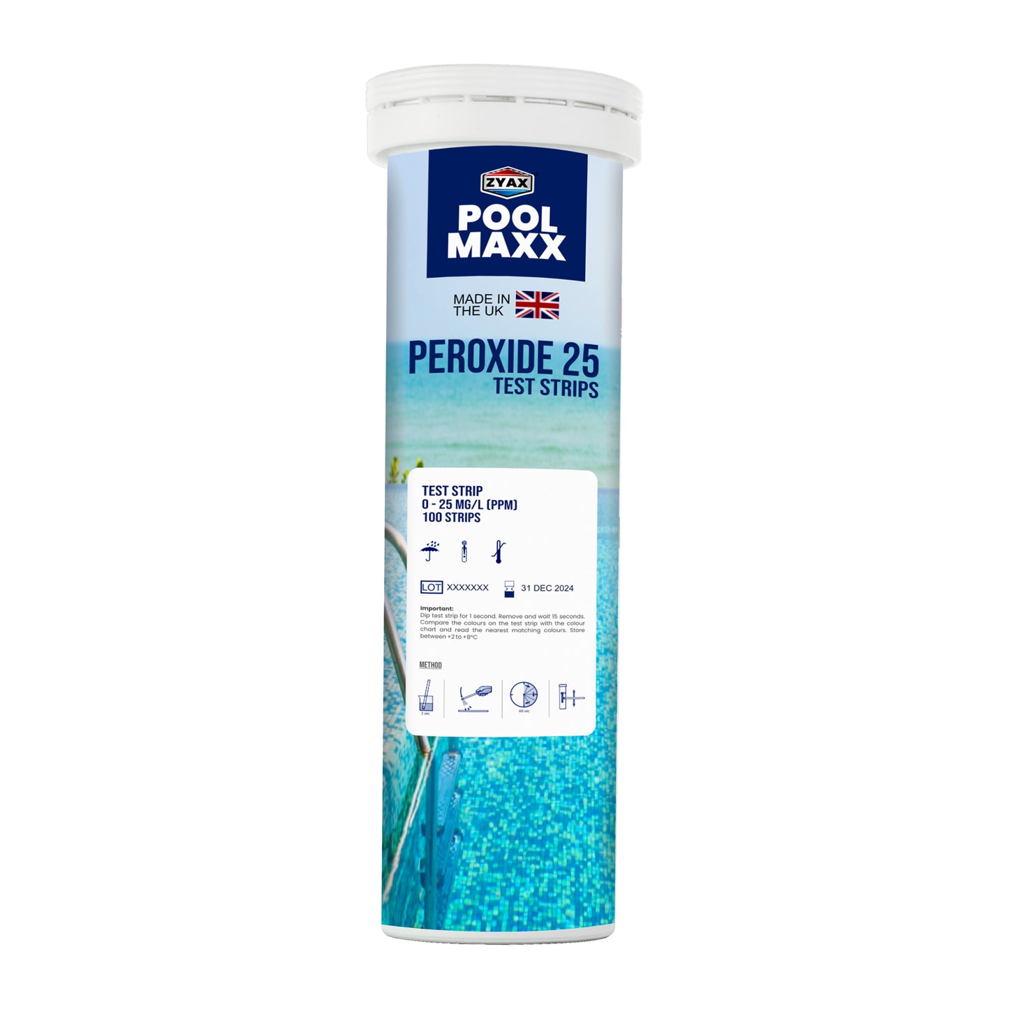 Pool Maxx Peroxide 25 Test Strips - Zyax.in