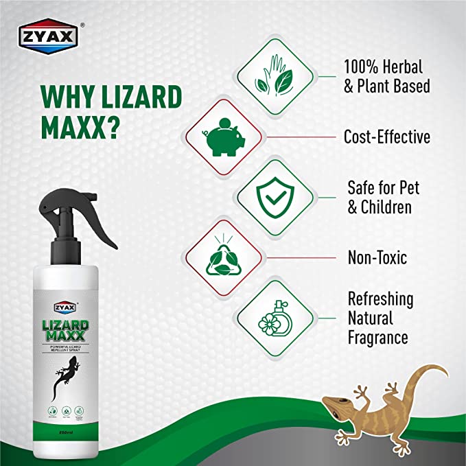 Zyax Lizard Maxx - Non Toxic Lizard Repellent 250ml - Zyax.in